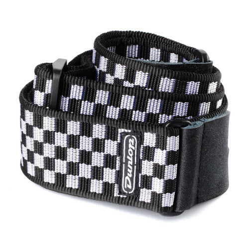 Dunlop D3831BK Black & White Checkered Guitar Strap