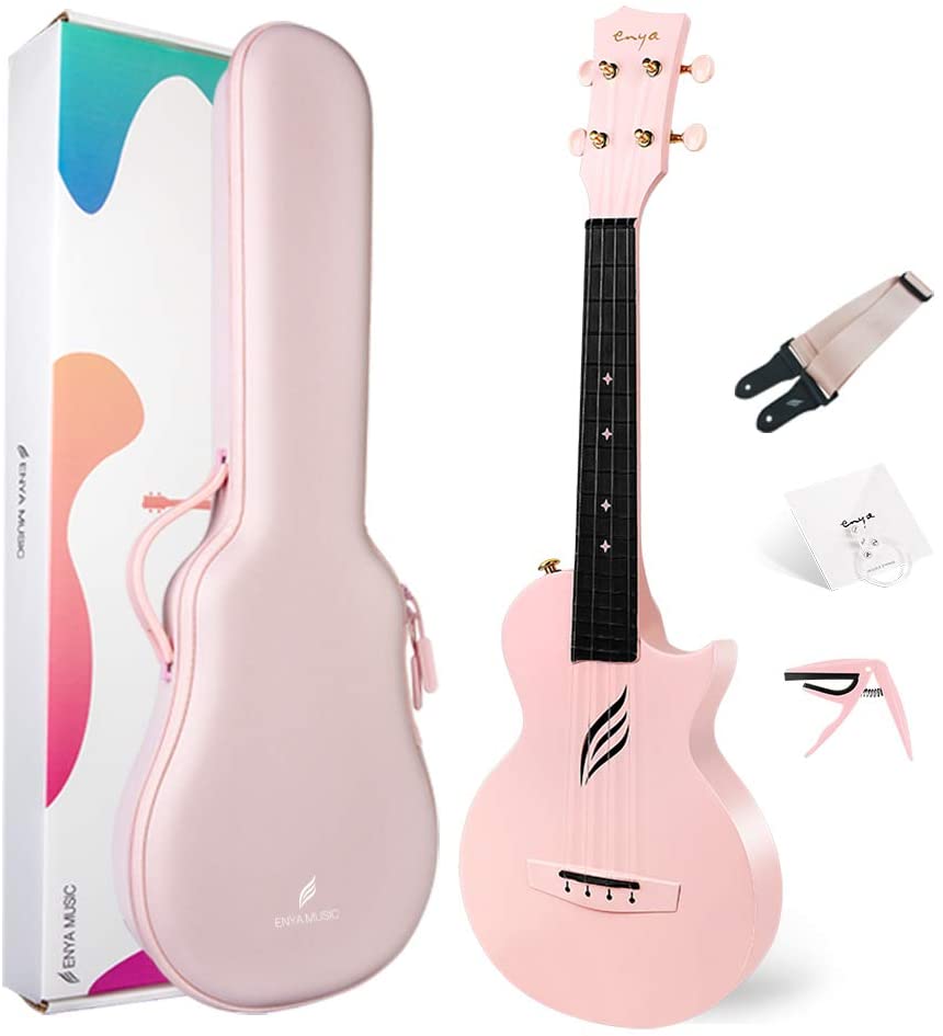 Enya Nova U Pink Concert Ukulele Carbon Fiber
