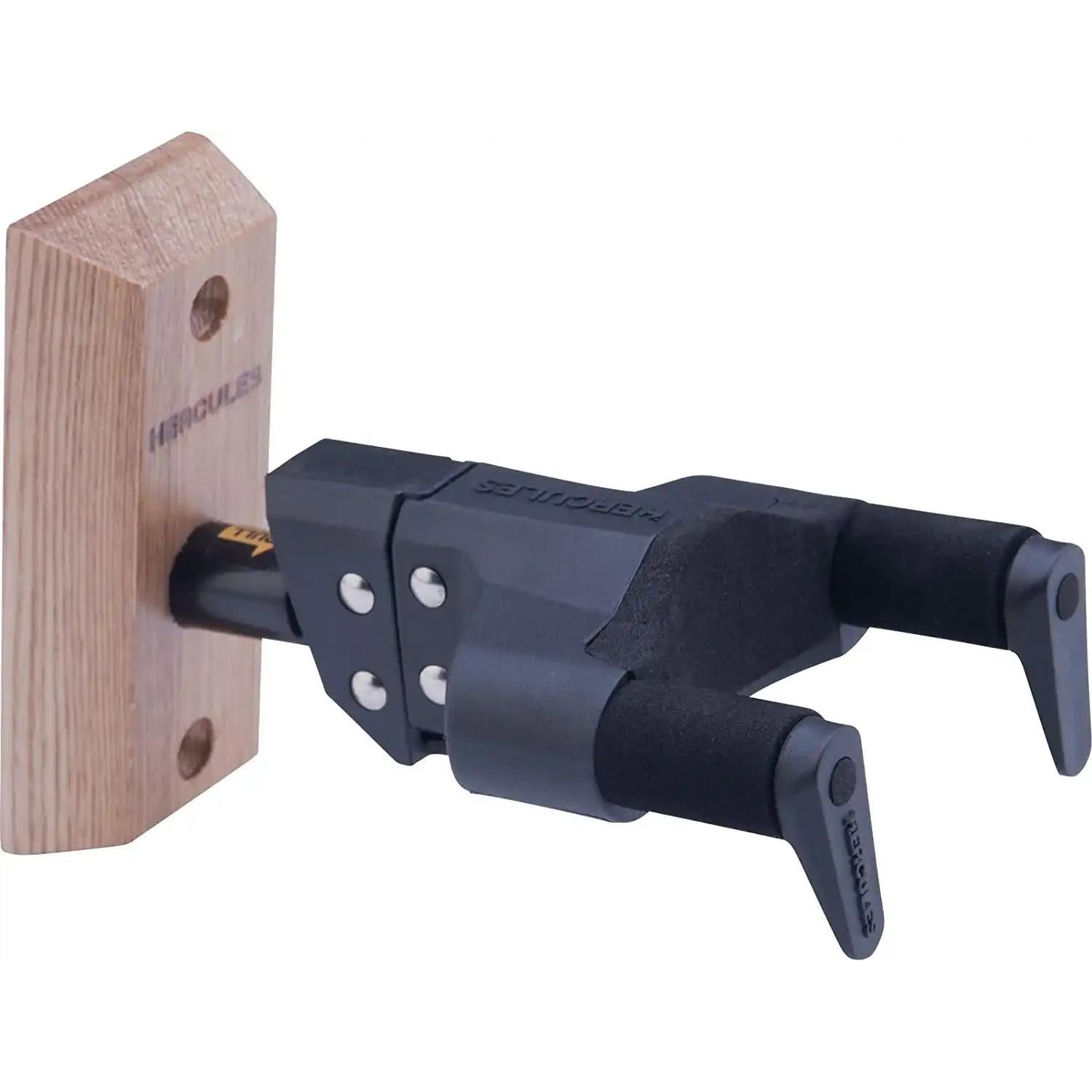 Hercules wall mount guitar hanger with wood base, Terry Carter Music Store accessory