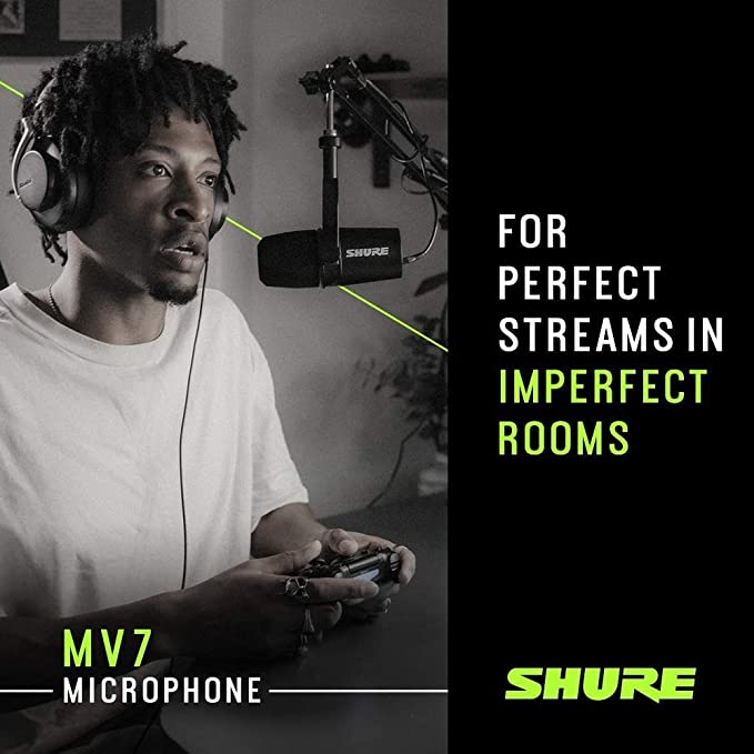 Shure MV7 USB Podcast Microphone - Black