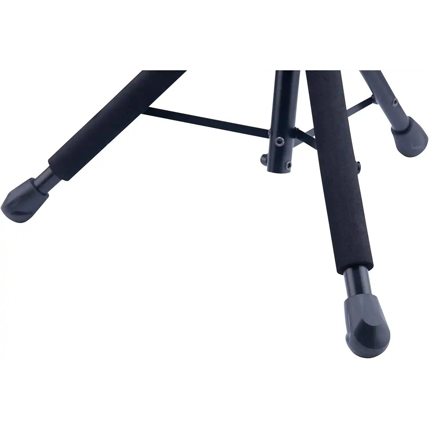 Sturdy black tripod stand legs with rubber feet, Terry Carter Music Store accessory.