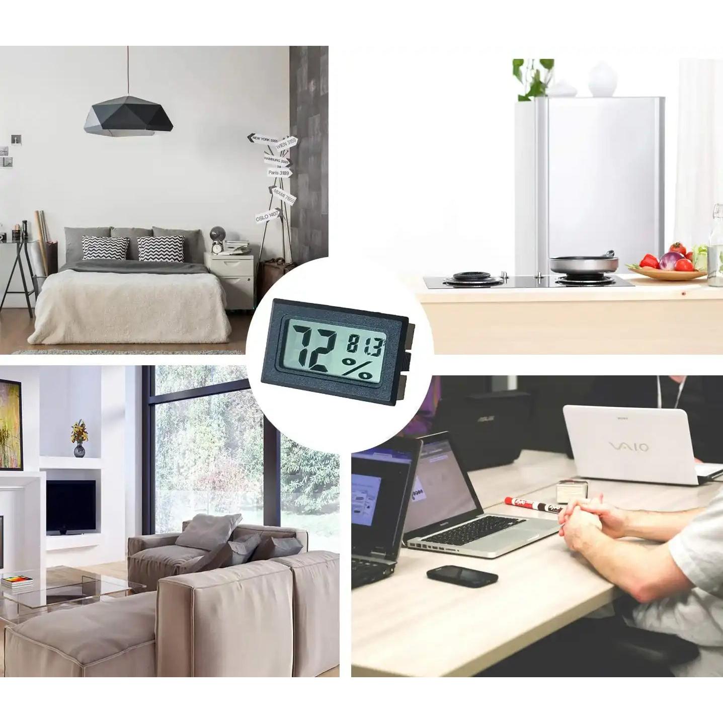 Digital hygrometer and thermometer for home, office, and kitchen humidity and temperature monitoring