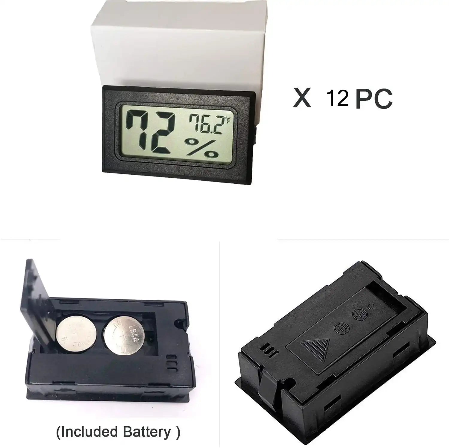 Digital hygrometer thermometer set of 12 with included battery, Terry Carter Music Store.