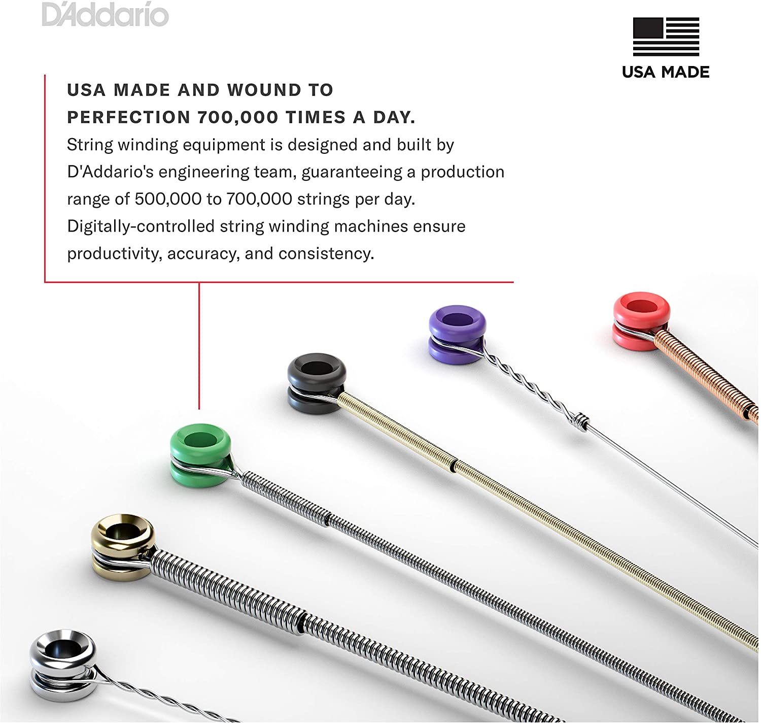 D'Addario EXL110-10P Nickel Wound regular Light Gauge Guitar Strings - 10 Pack