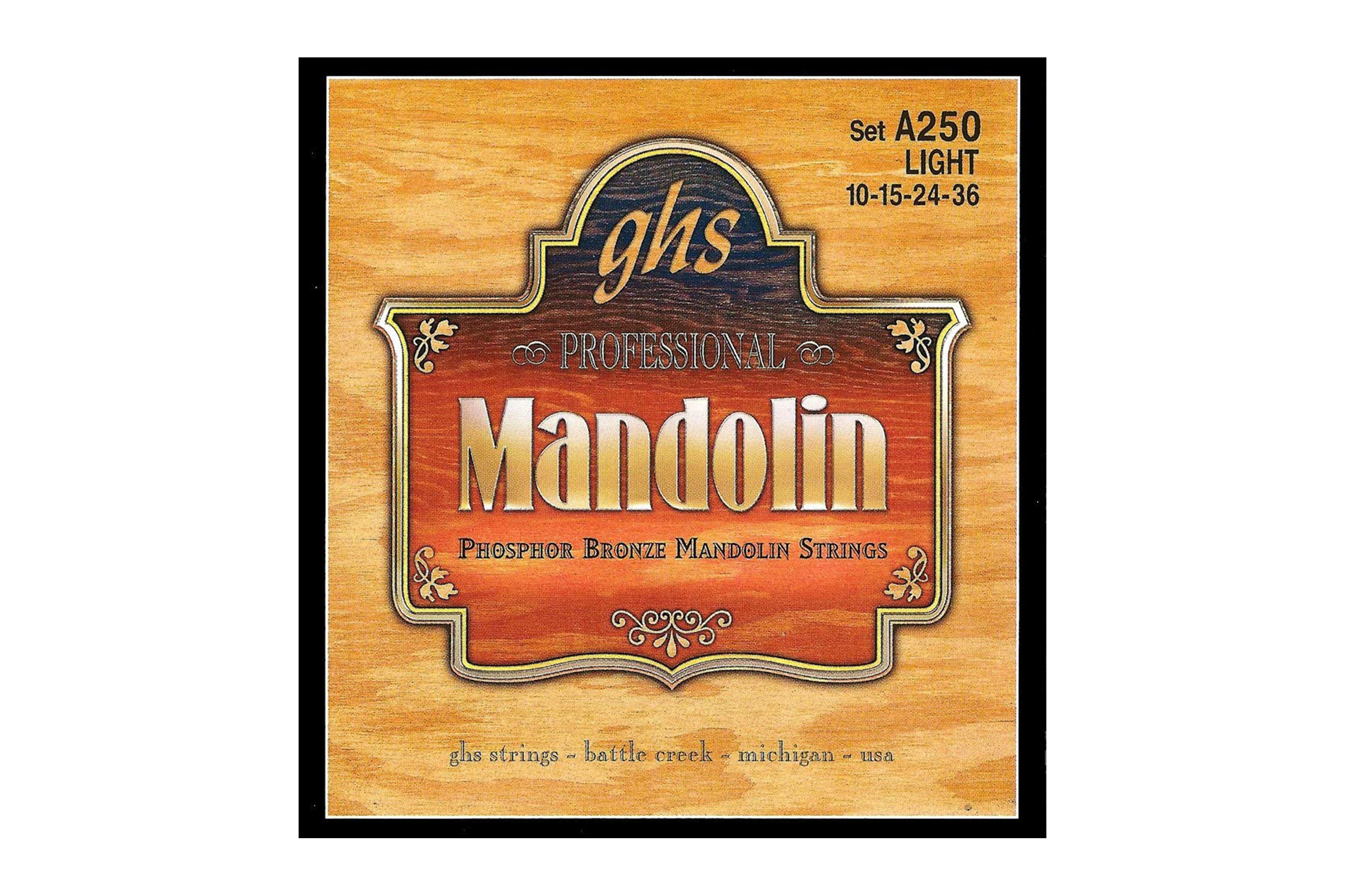 GHS A250 Phosphor Bronze Mandolin Strings - Light .010-.036