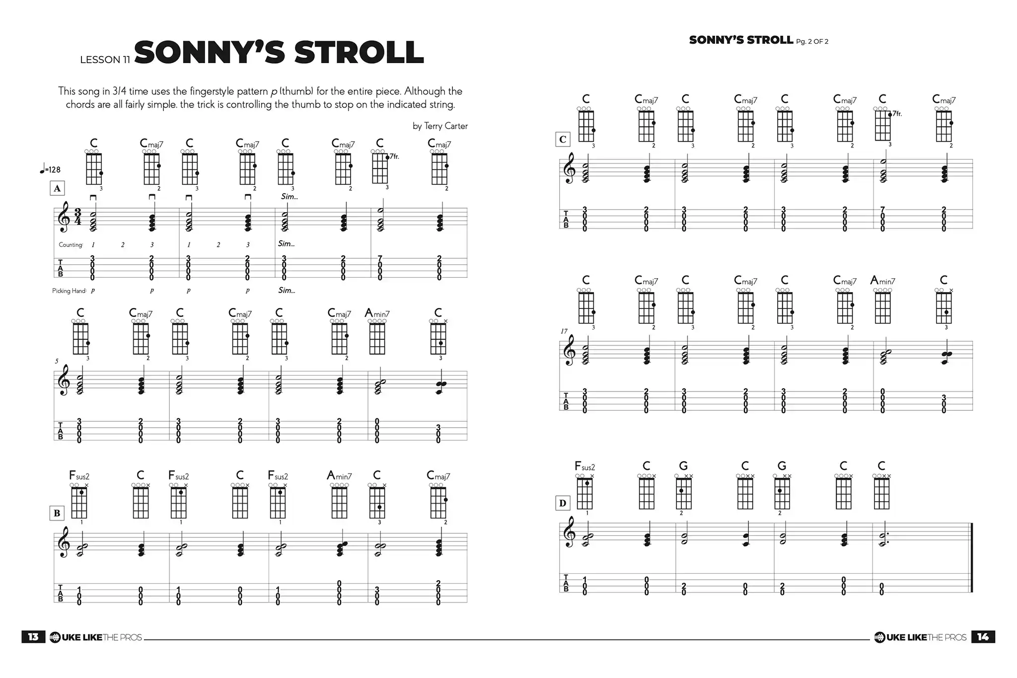 BeginningUkuleleFingerstyleSongbookPERFECTFORBEGINNERS-music | Terry Carter Music Store