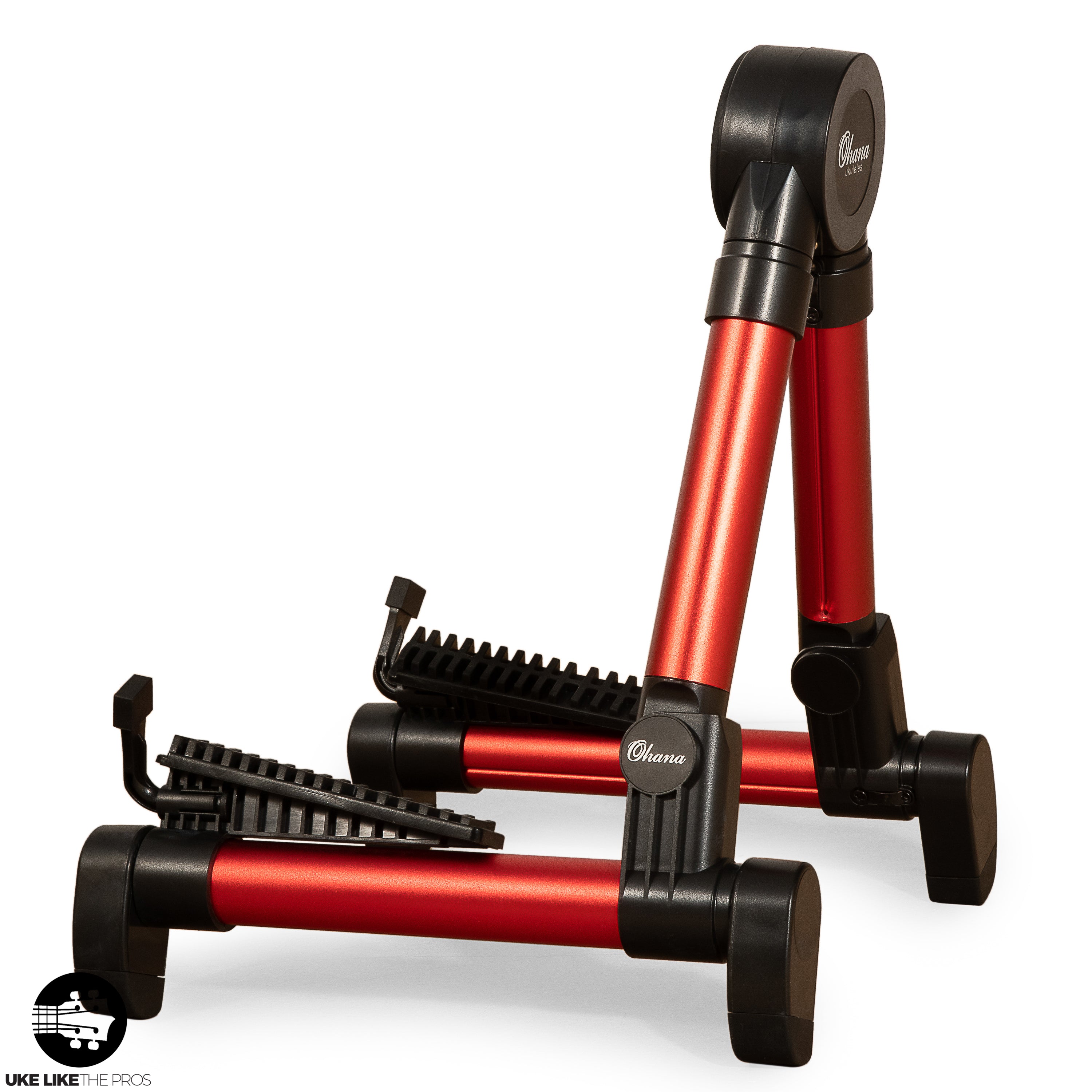 Ohana US-30 RD Lightweight A-Frame Red Portable Uke Stand - RED