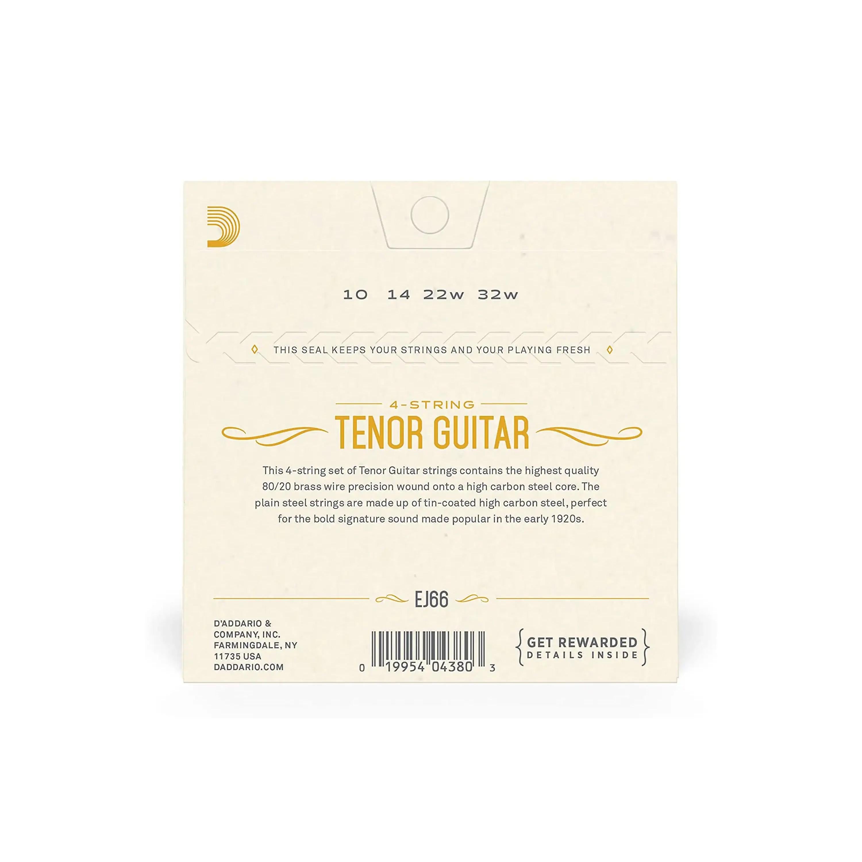 D_Addario-EJ66-80-20-Bronze-4-String-Tenor-Guitar-Strings---.010-.032wback | Terry Carter Music Store