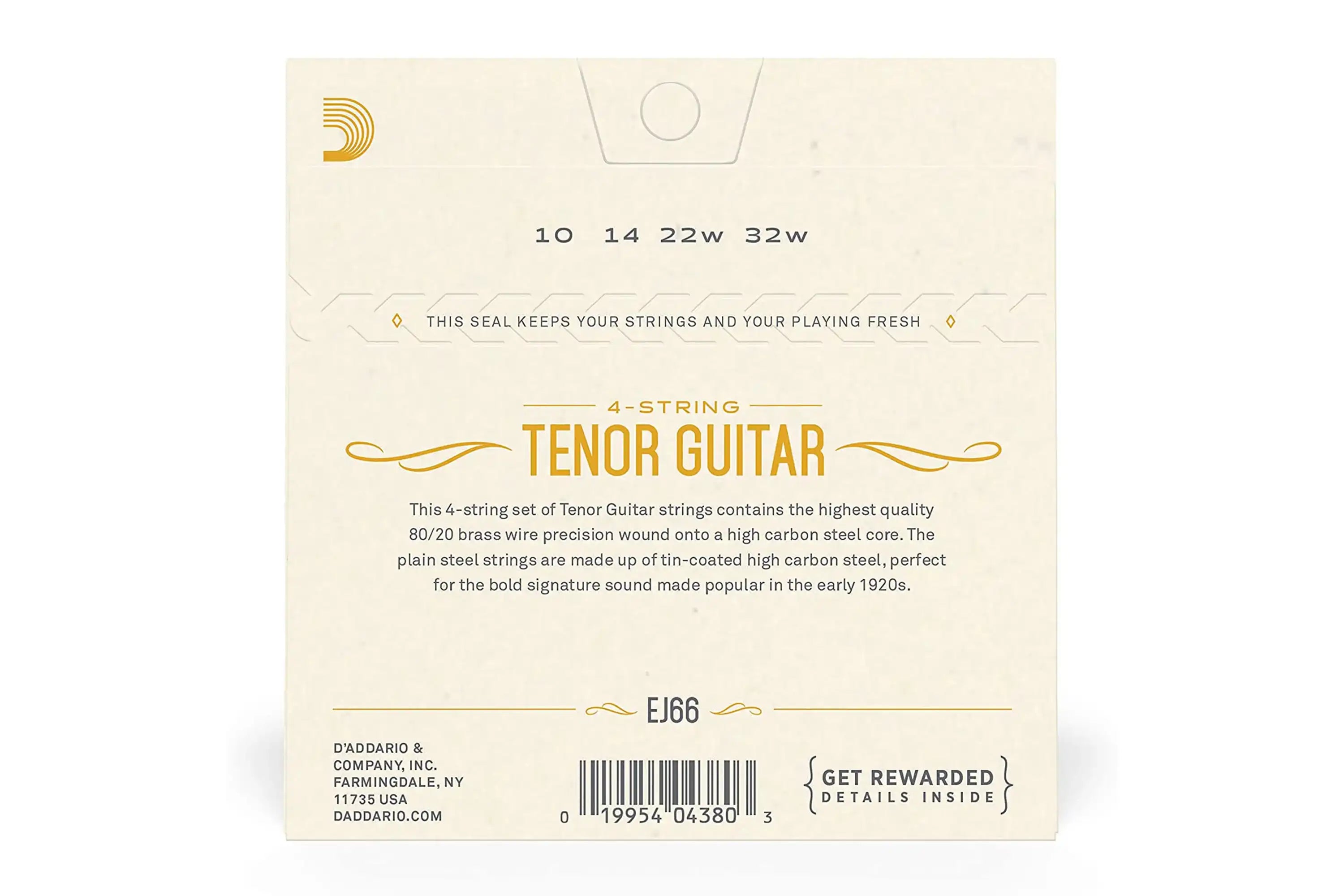 D_Addario-EJ66-80-20-Bronze-4-String-Tenor-Guitar-Strings---.010-.032wback | Terry Carter Music Store