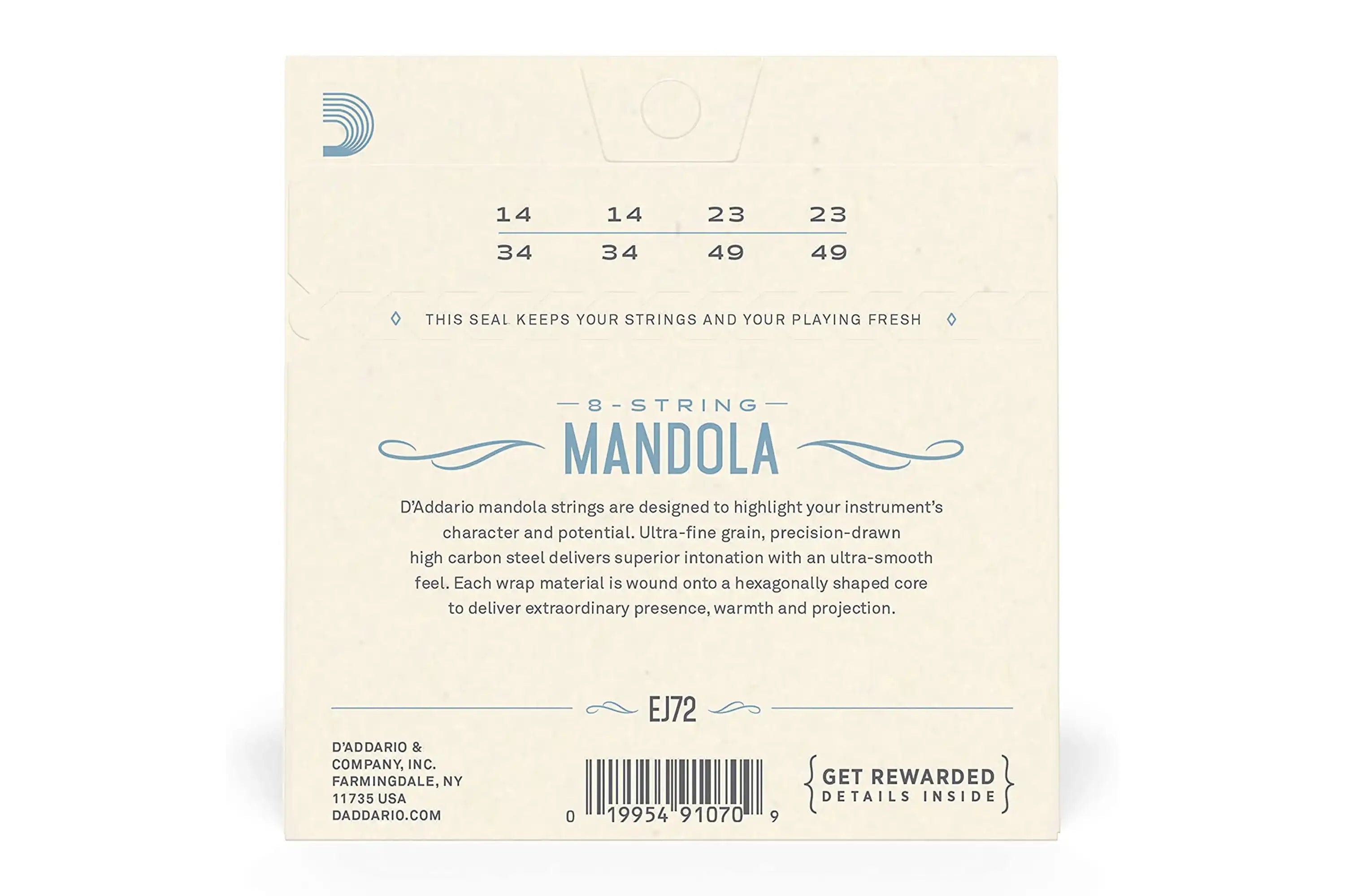 D_Addario-EJ72-Phosphor-Bronze-8-String-Mandola-Strings---Light-.014-.049back | Terry Carter Music Store