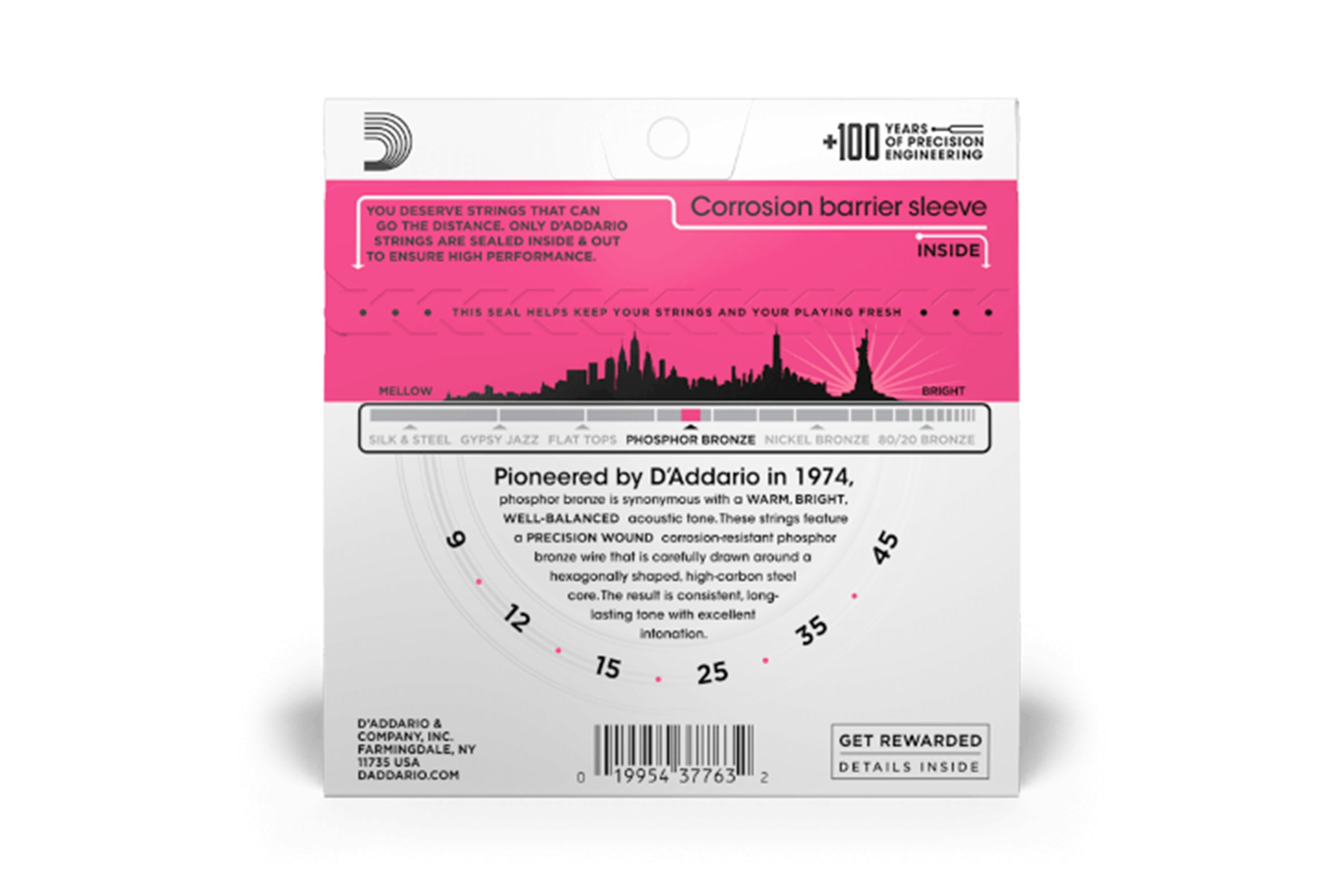 D'Addario EJ23 Phosphor Bronze Acoustic Guitar Strings - Super Light .009-.045