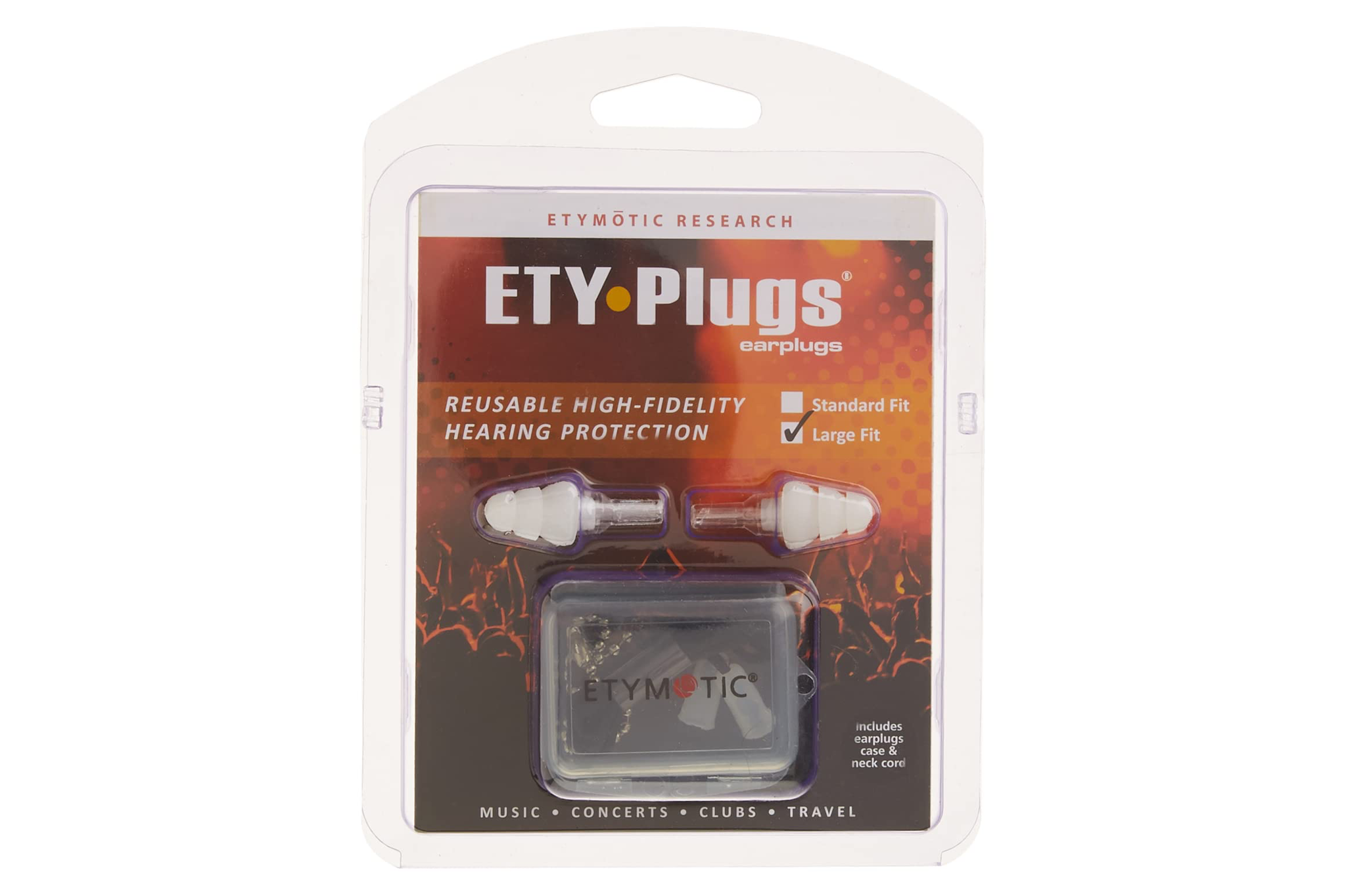 Etymotic High-Fidelity ETY•Plugs Large Clear Tip/Stem