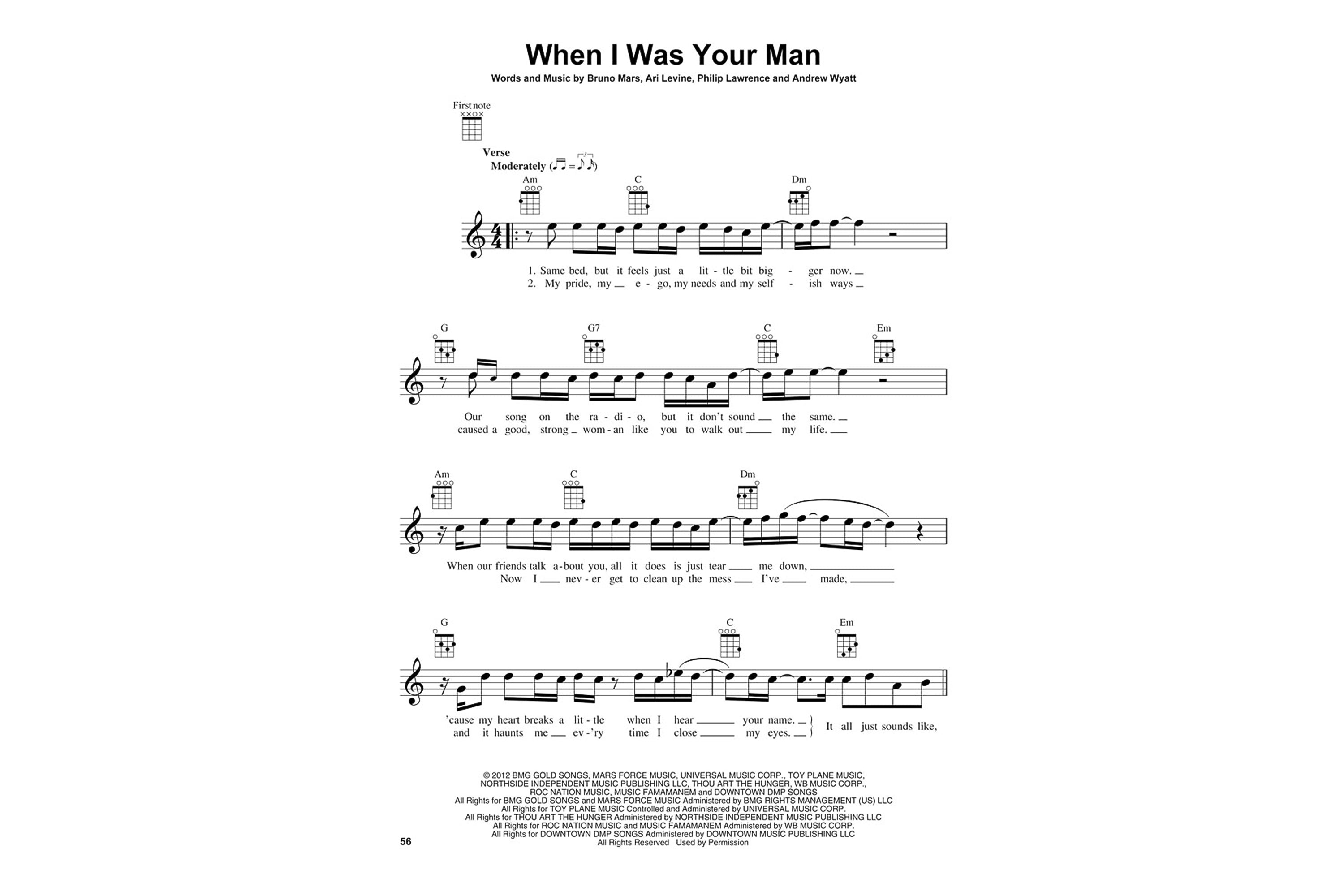 Bruno Mars for Ukulele