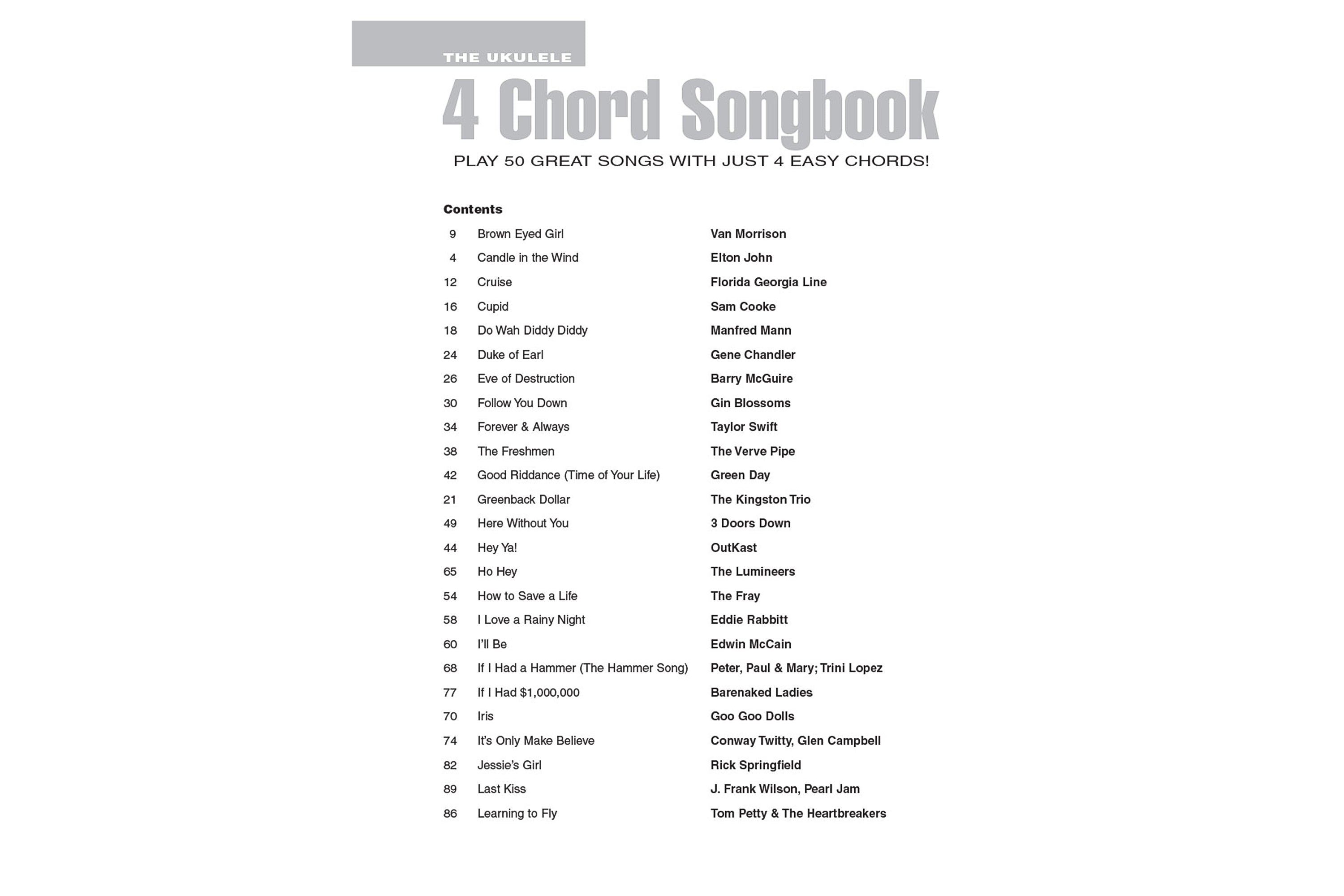The Ukulele 4 Chord Songbook
