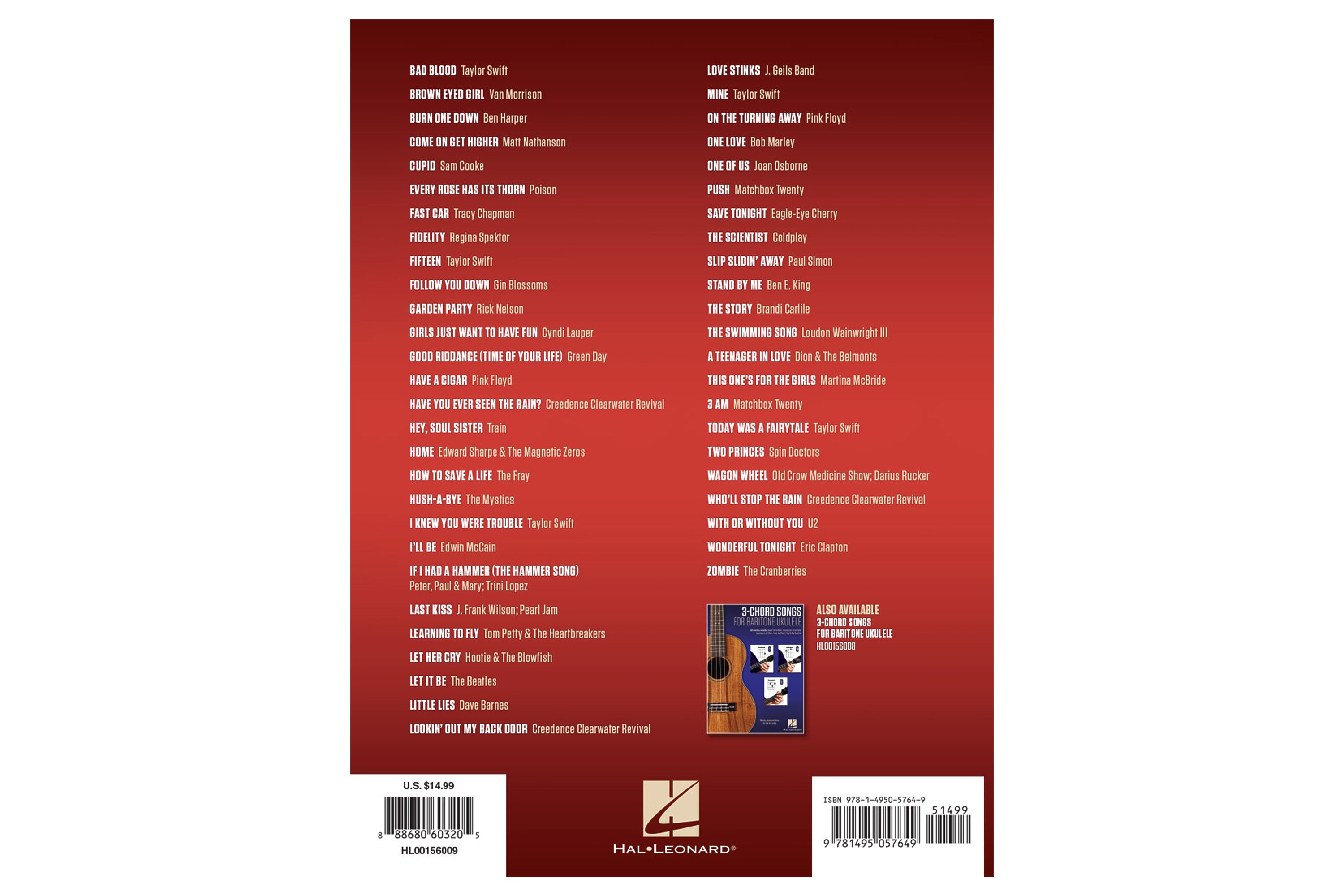 4-Chord Songs for Baritone Ukulele (G-C-D-Em): Melody, Chords and Lyrics for D-G-B-E Tuning