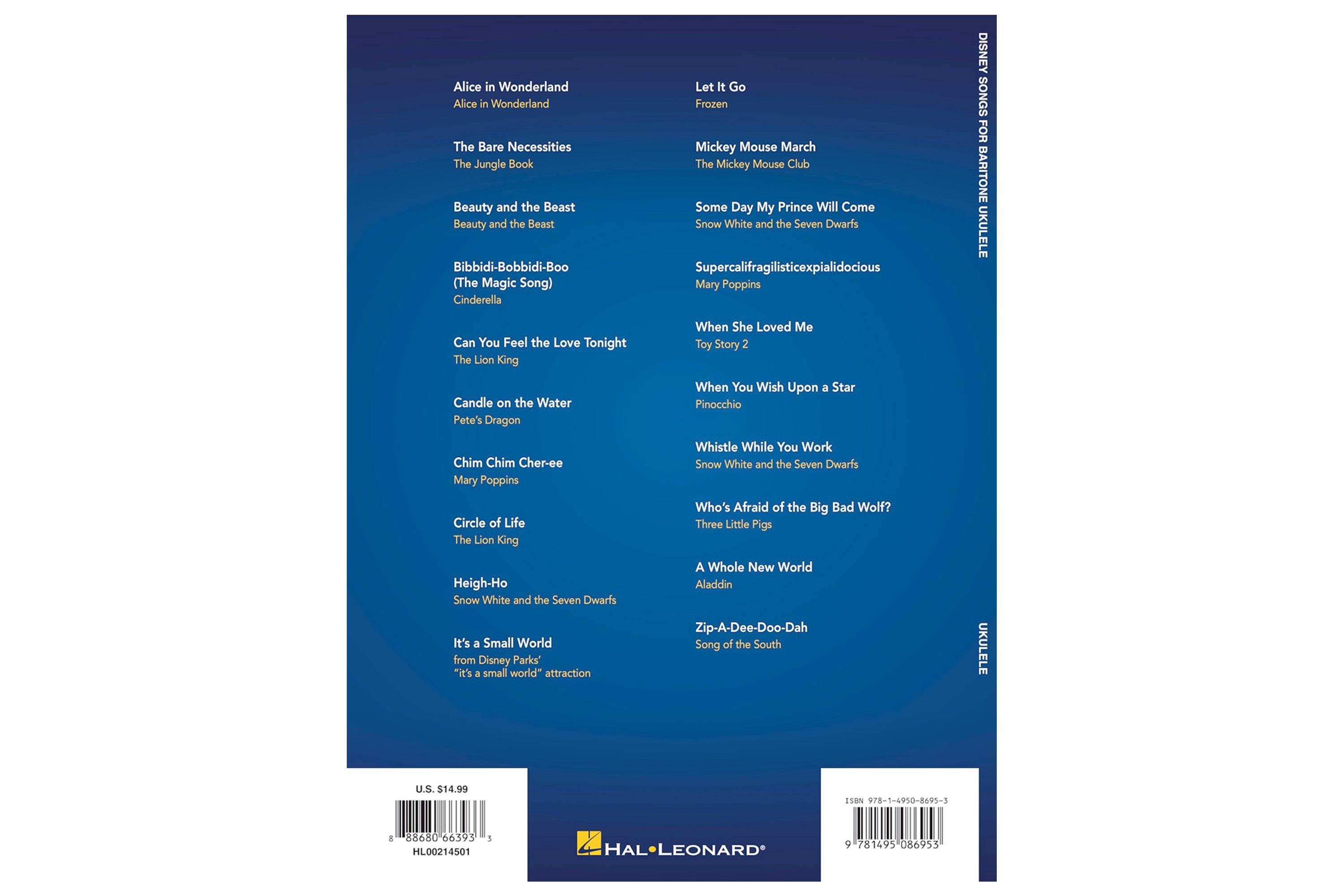 Disney Songs for Baritone Ukulele