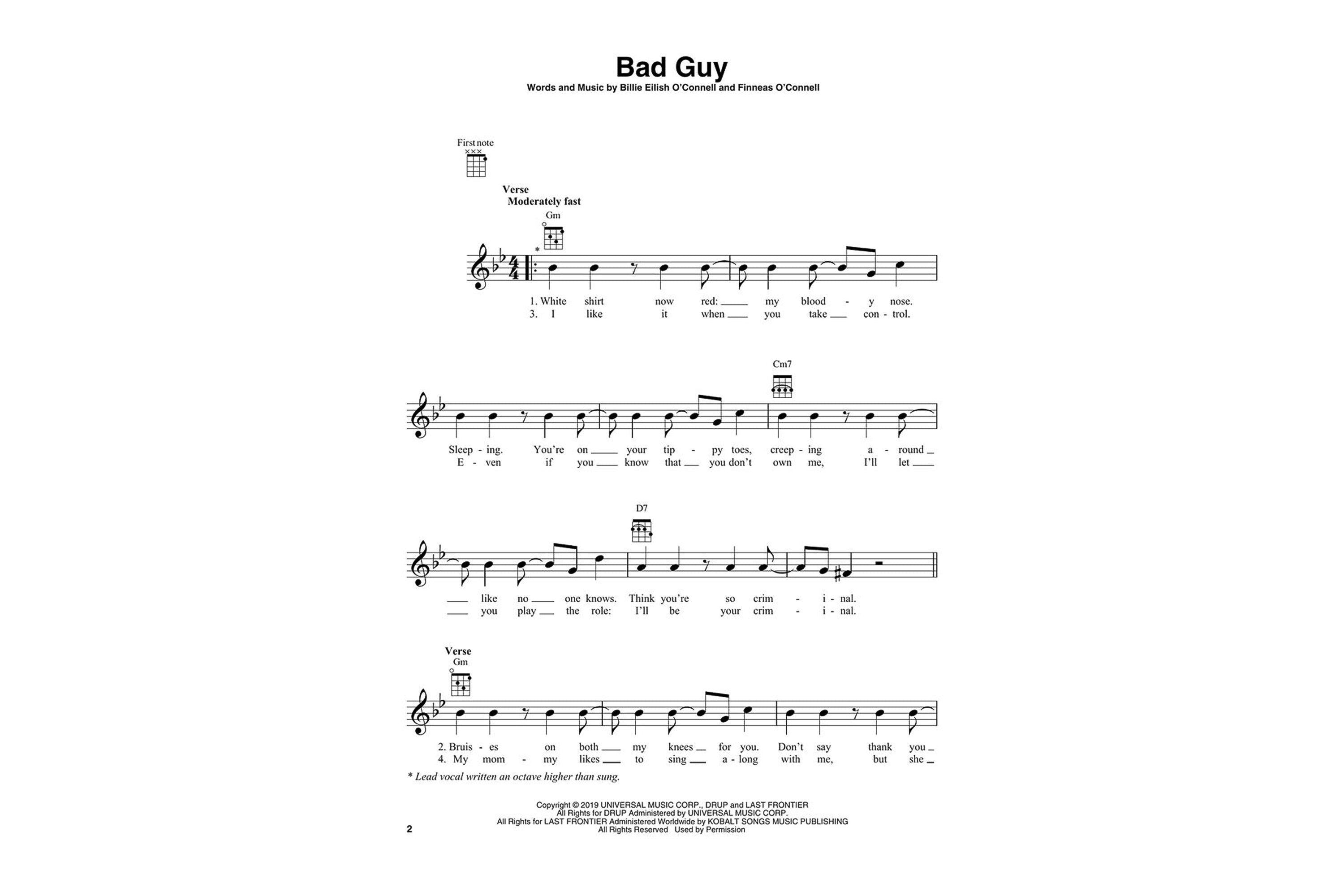 Billie Eilish For Ukulele 17 Songs to Strum & Sing