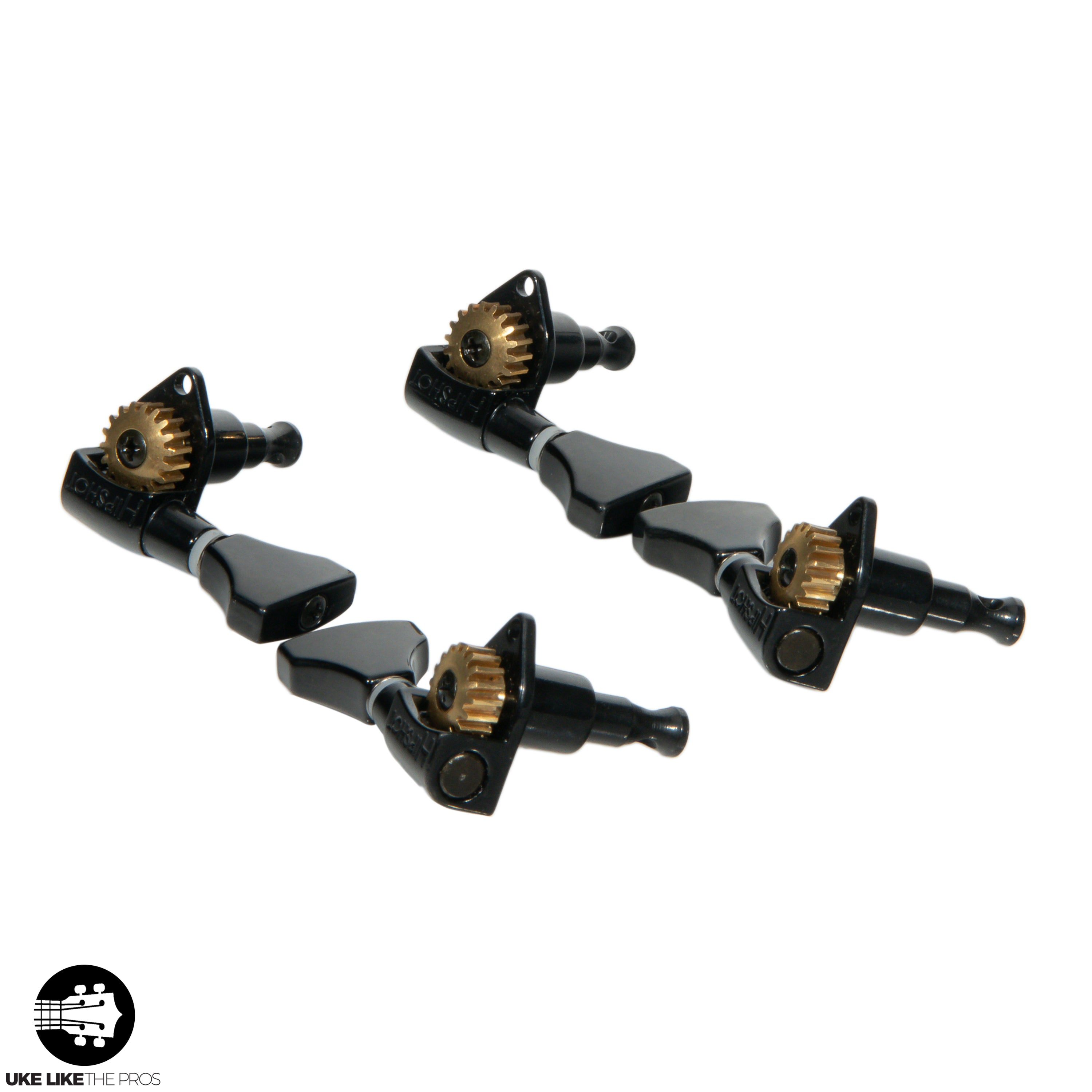 Hip Shot Classic Open Ukulele Tuning Machines - BLACK - NO BOX
