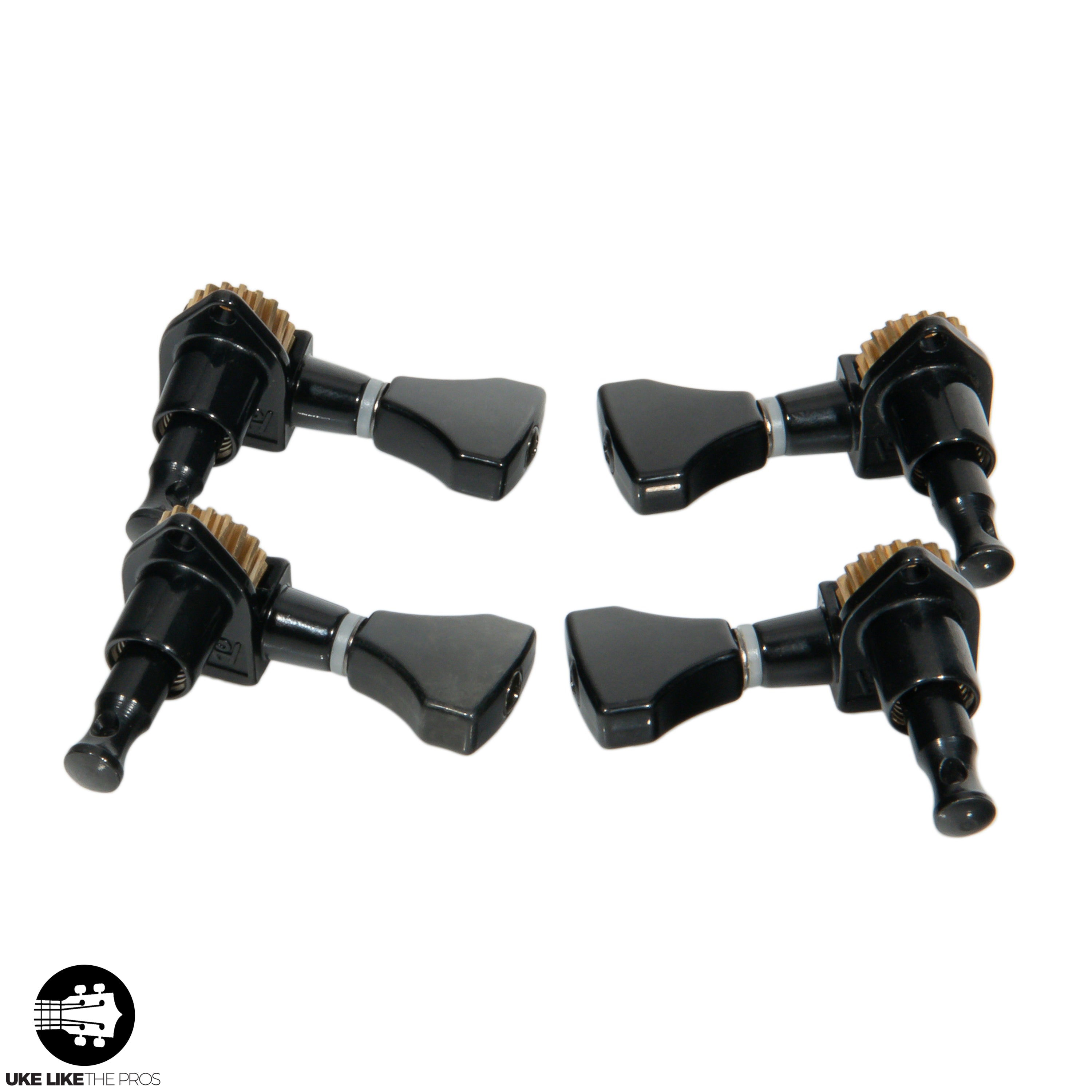 Hip Shot Classic Open Ukulele Tuning Machines - BLACK - NO BOX