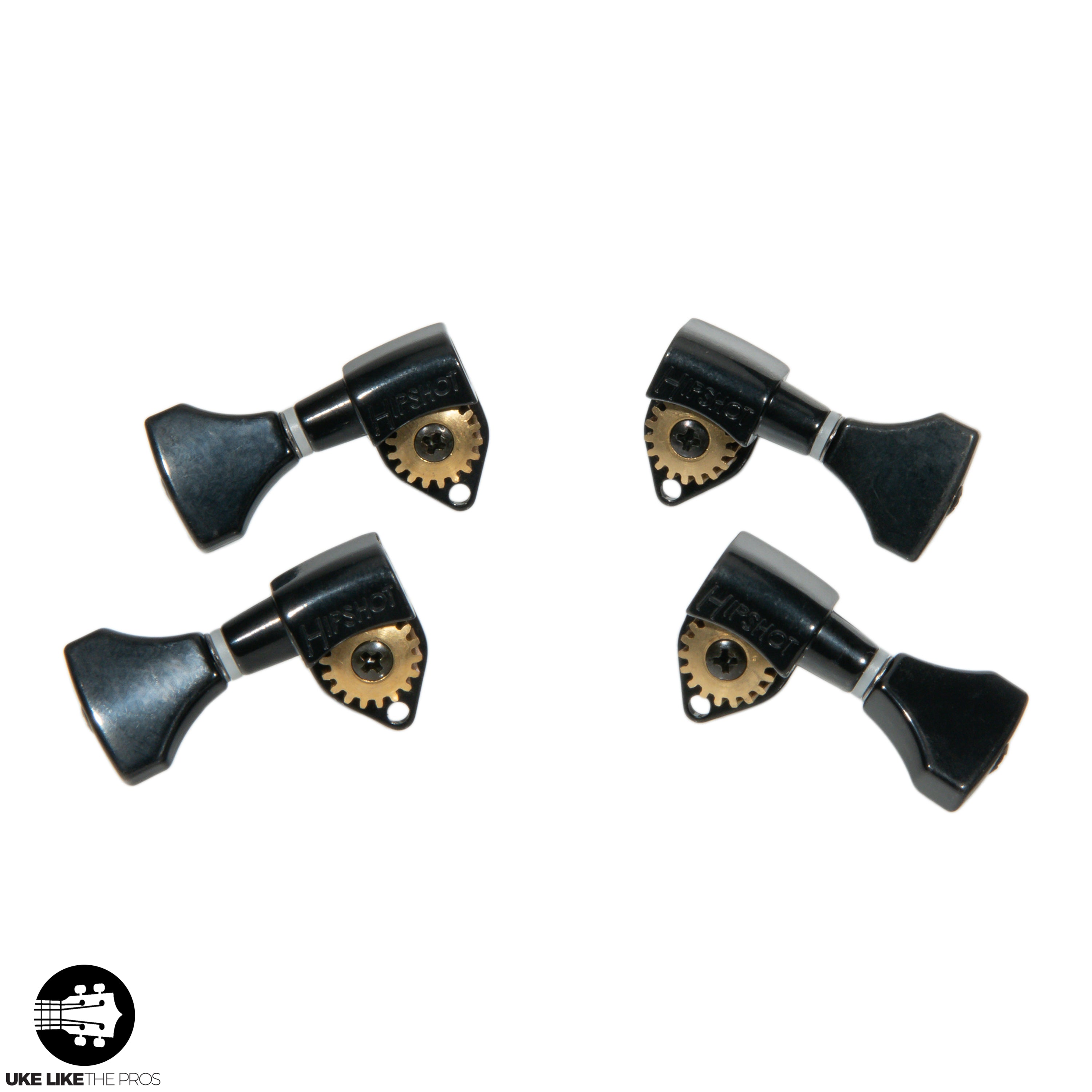 Hip Shot Classic Open Ukulele Tuning Machines - BLACK - NO BOX