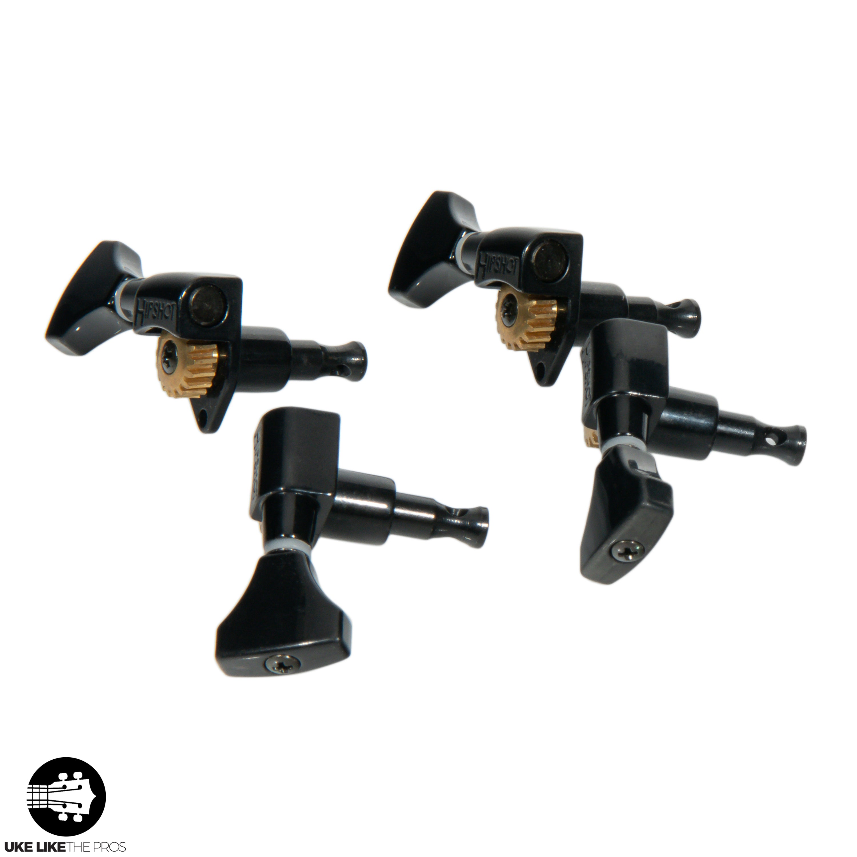 Hip Shot Classic Open Ukulele Tuning Machines - BLACK - NO BOX