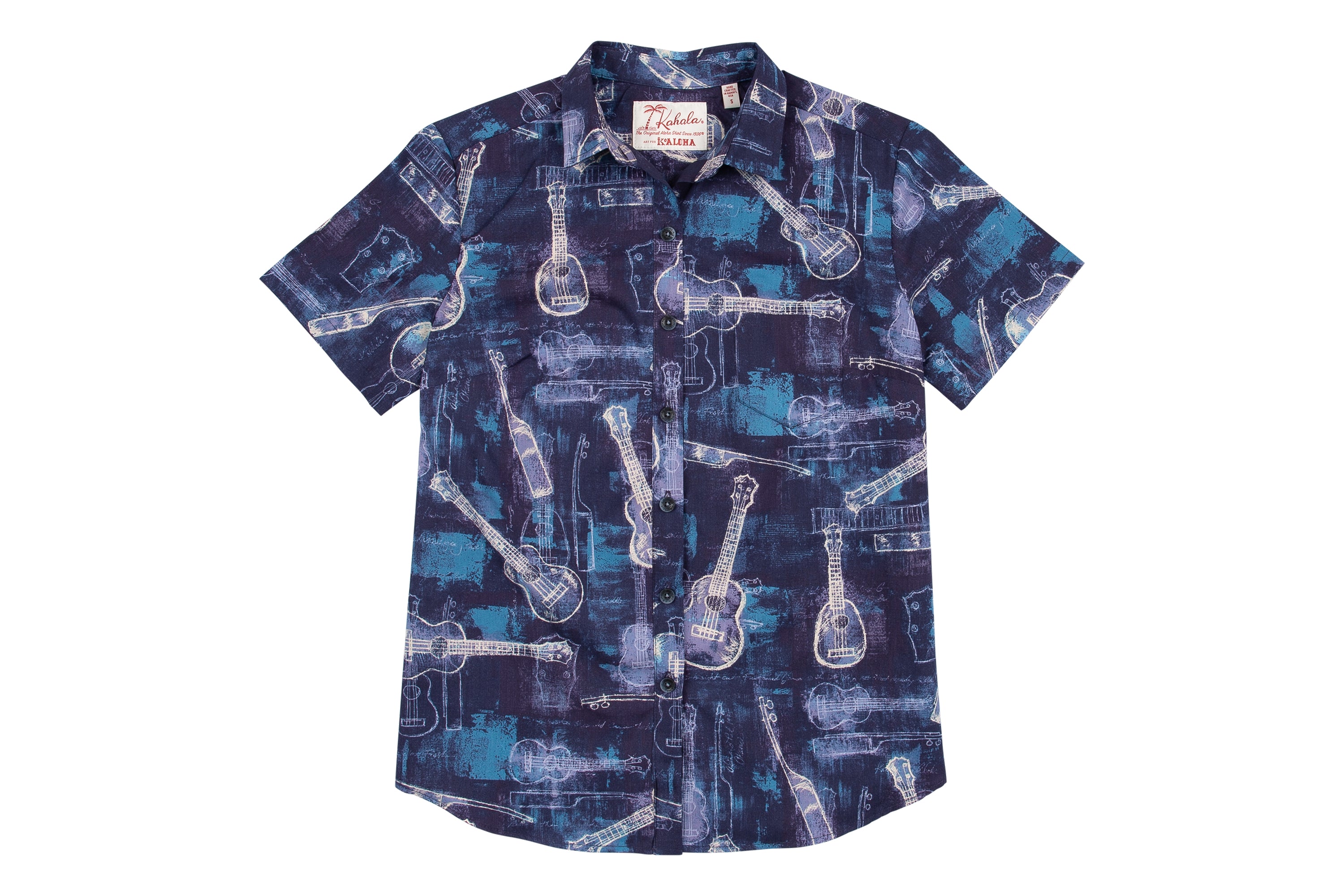 Kahala x KoAloha Ukulele Hawaiian Shirt - Blue