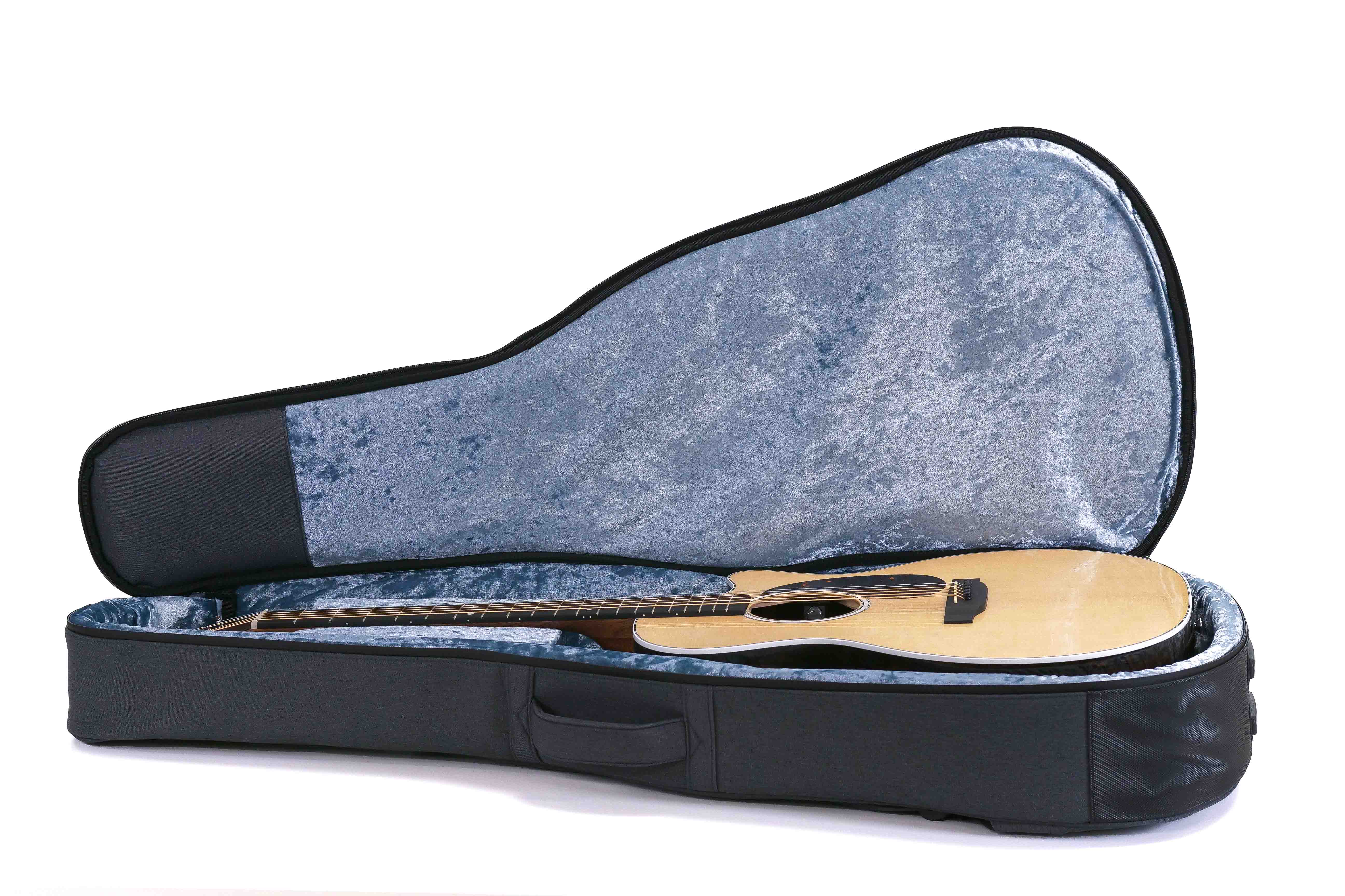 Martin guitar inside soft shell case