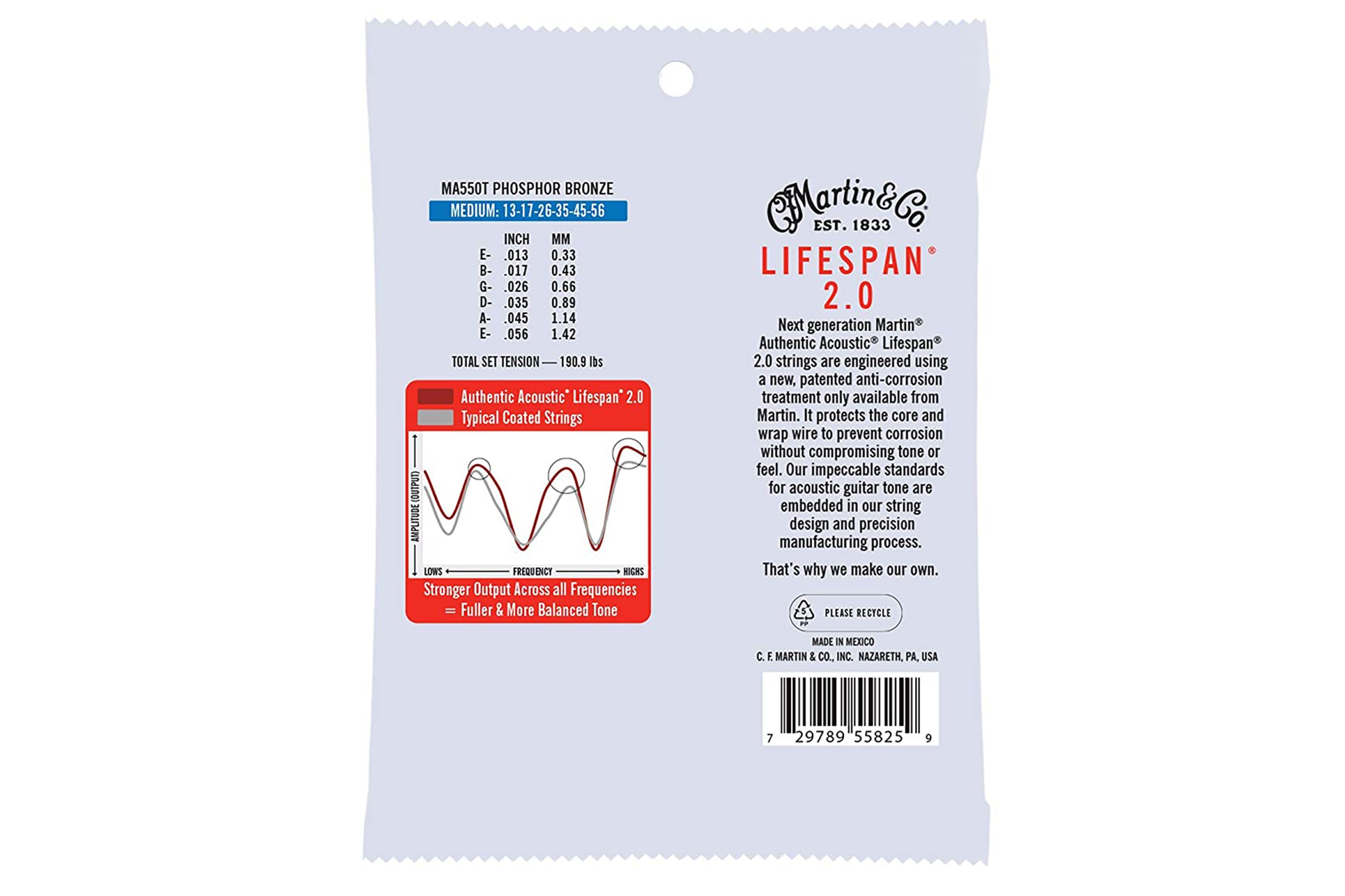 Martin MA550T Acoustic Guitar Strings