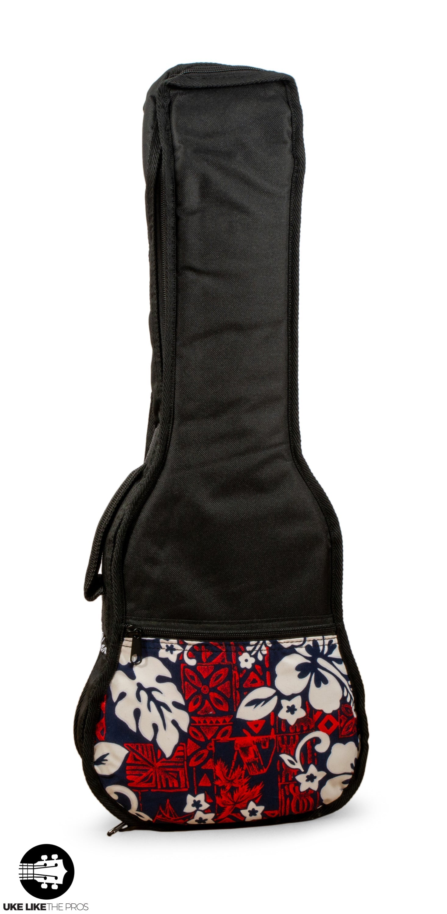 Ohana UB-31-RD Hawaiian Floral Print Ukulele Gigbag - BARITONE