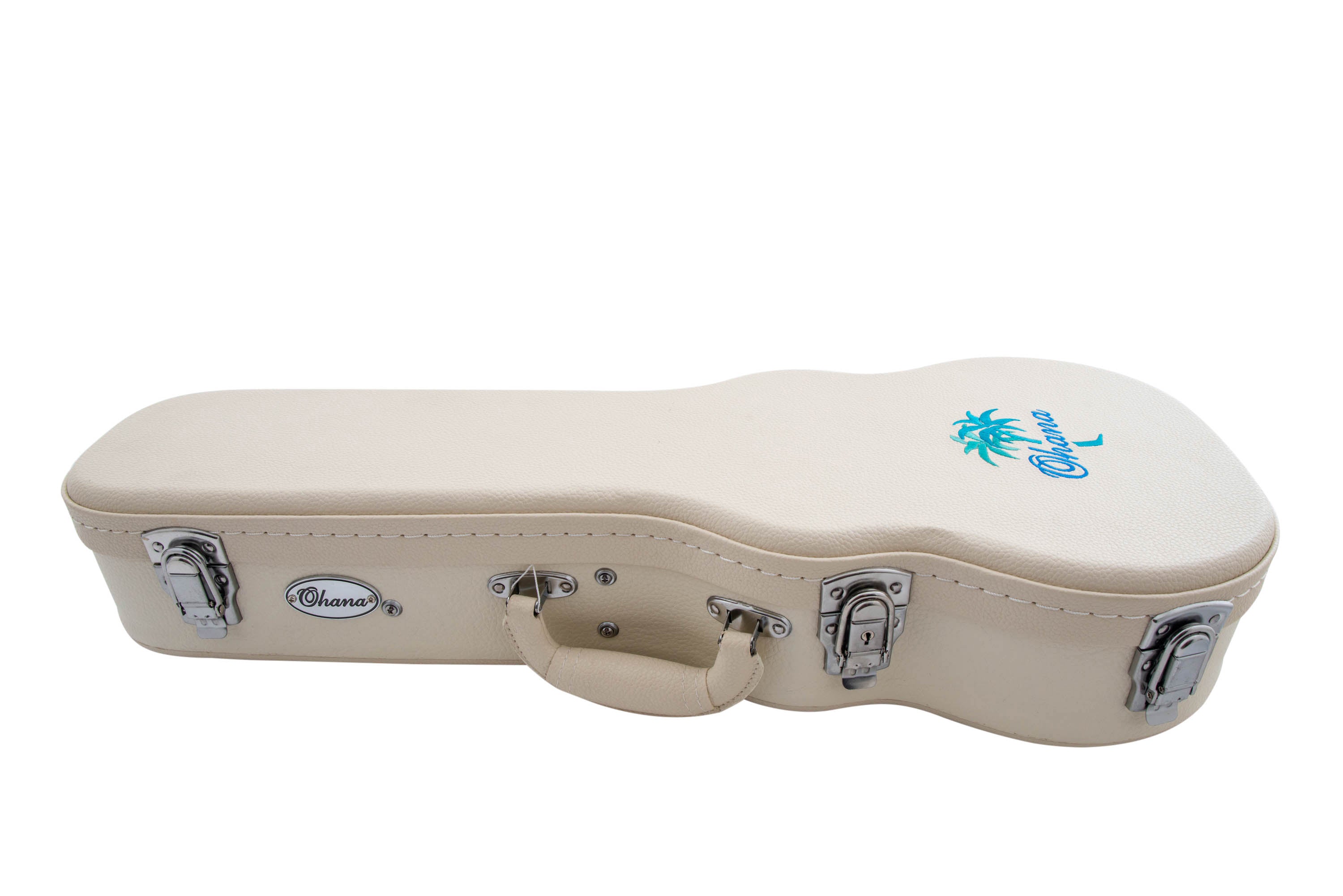 Ohana WEM-27 White Tenor Ukulele Hardshell Case
