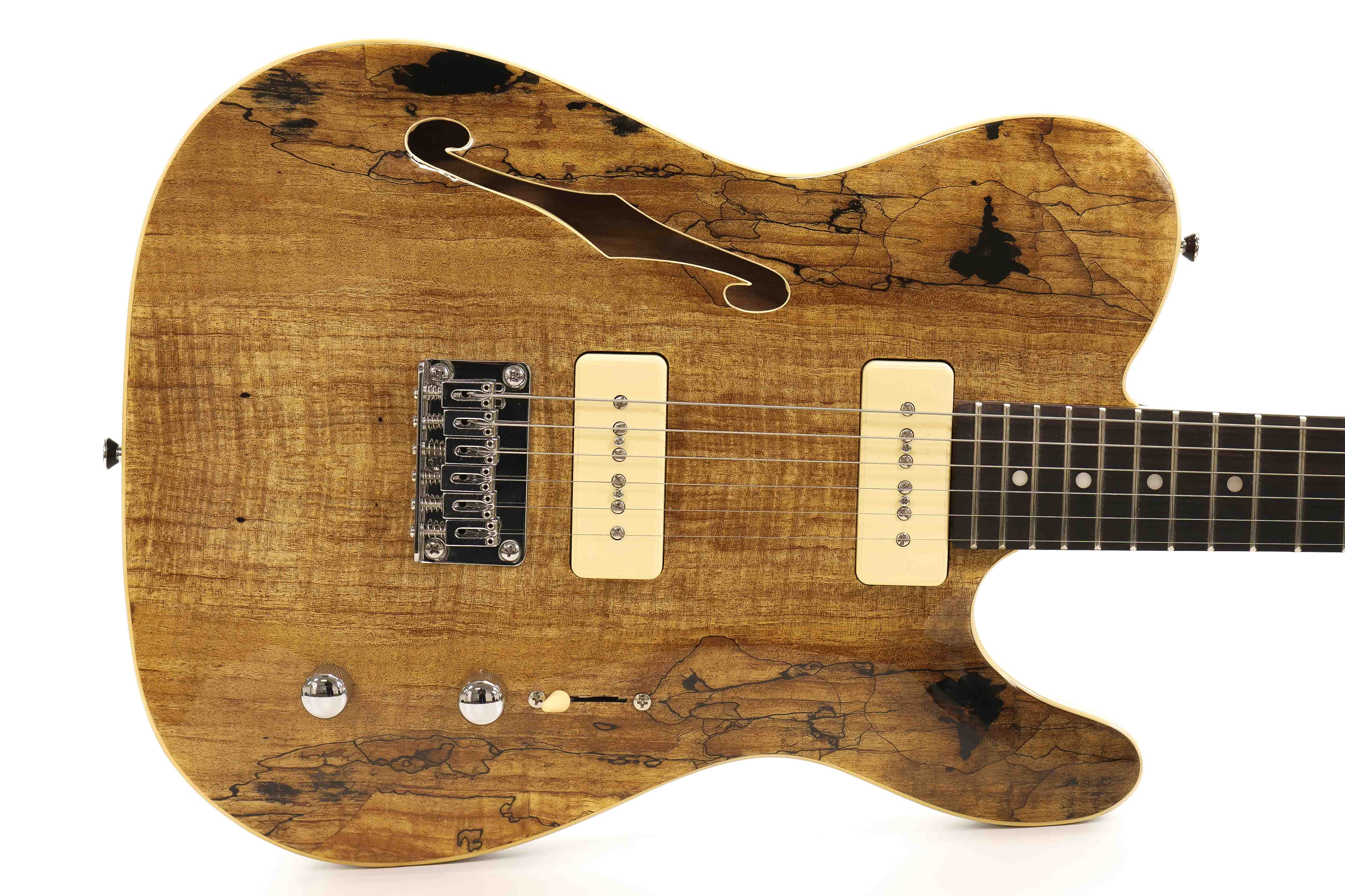 Michael Kelly Thinline Electric Guitar P90 Pickups and “F” Hole "Madeira"