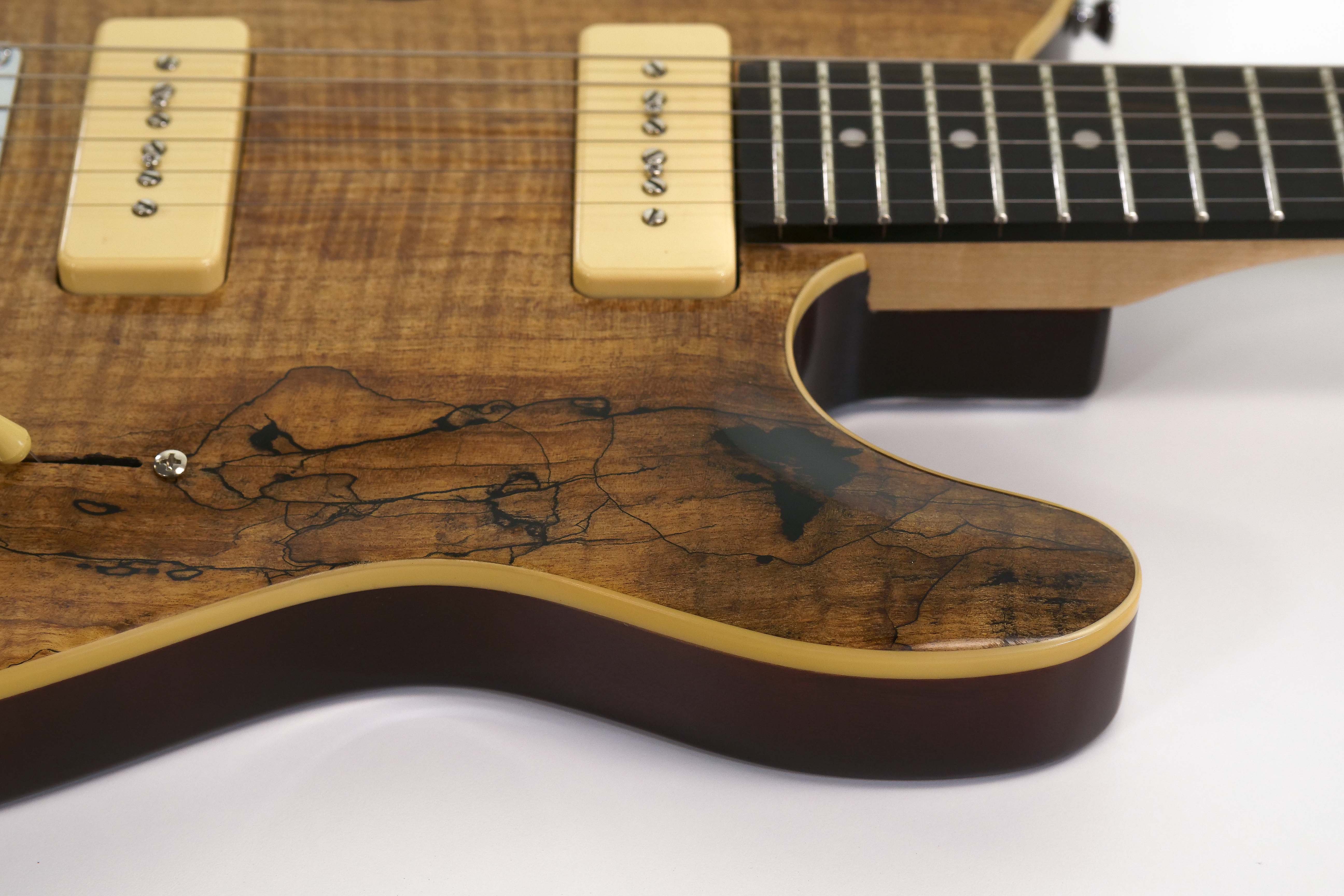 Michael Kelly Thinline Electric Guitar P90 Pickups and “F” Hole "Madeira"