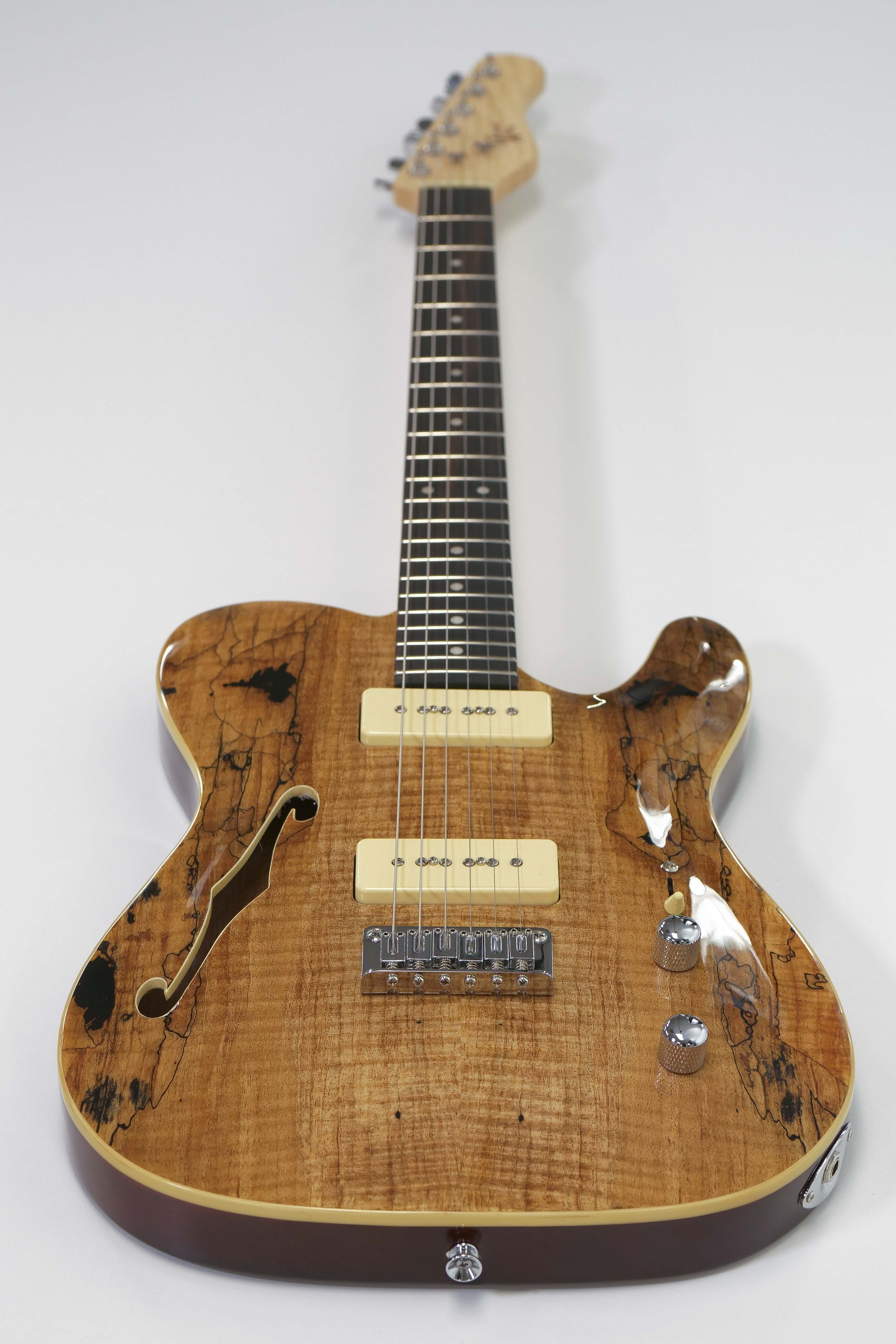 Michael Kelly Thinline Electric Guitar P90 Pickups and “F” Hole "Madeira"