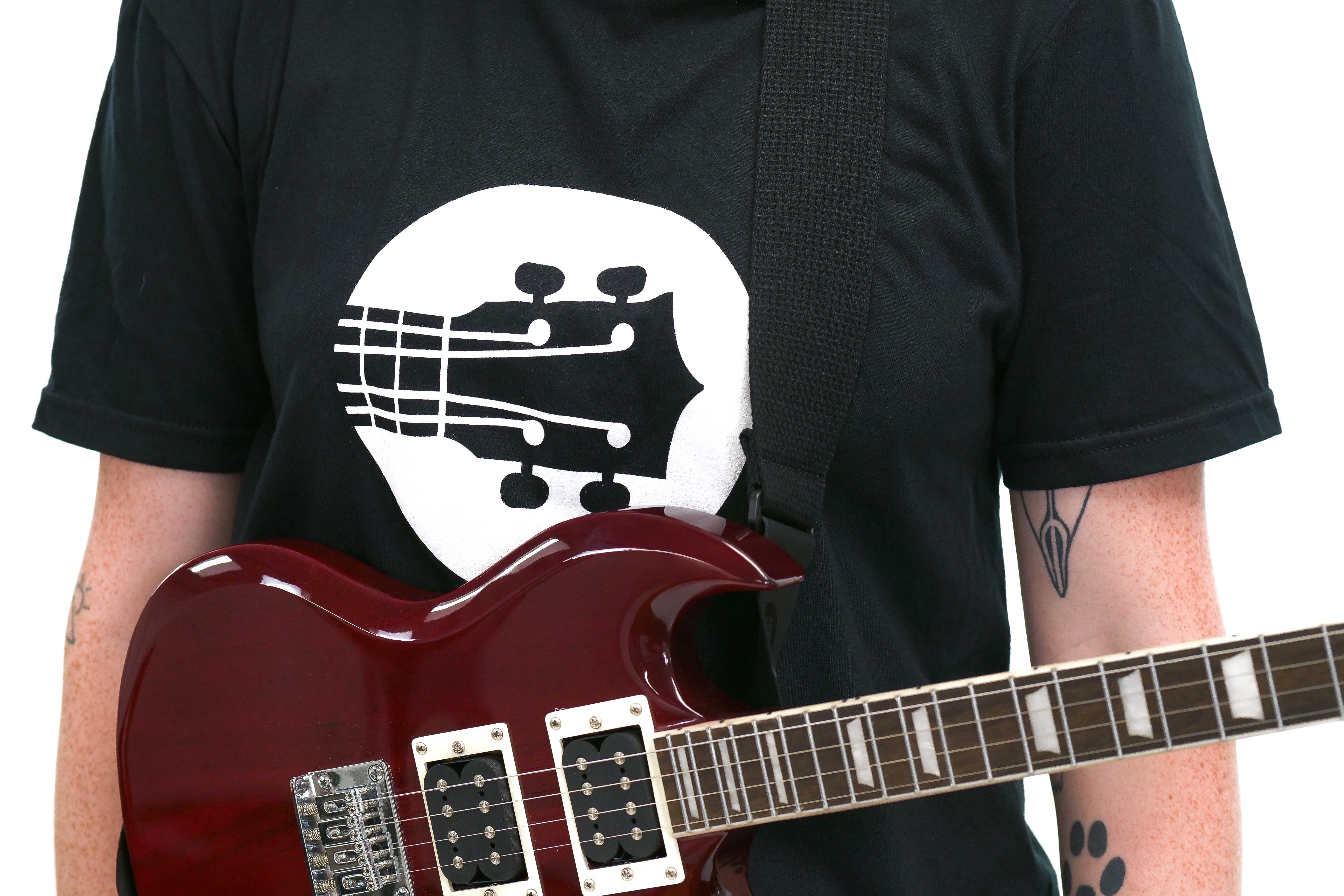 Terry Carter Music Store 2 Inch Woven Cotton Guitar and Ukulele Strap - BLACK