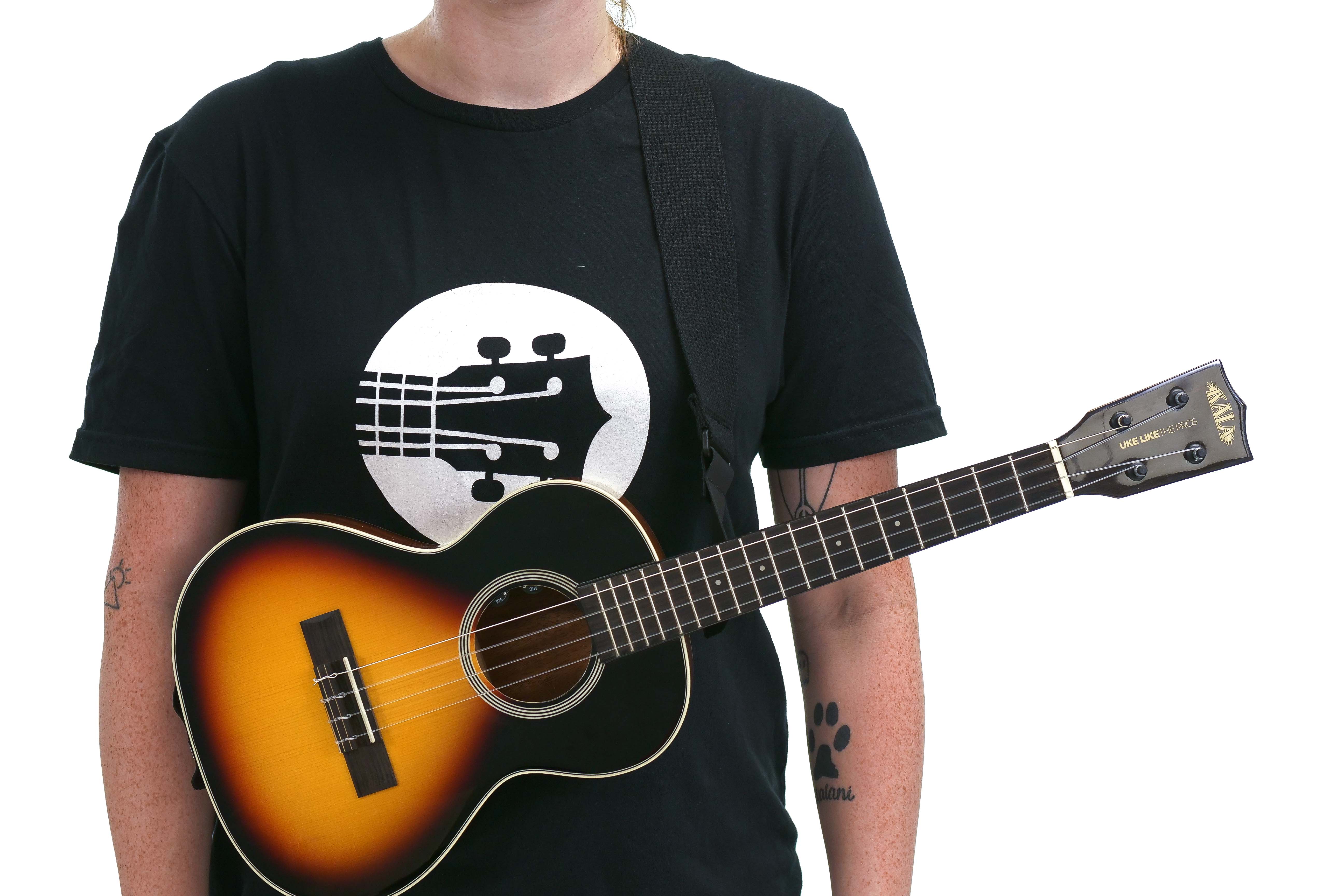 Terry Carter Music Store 2 Inch Woven Cotton Guitar and Ukulele Strap - BLACK