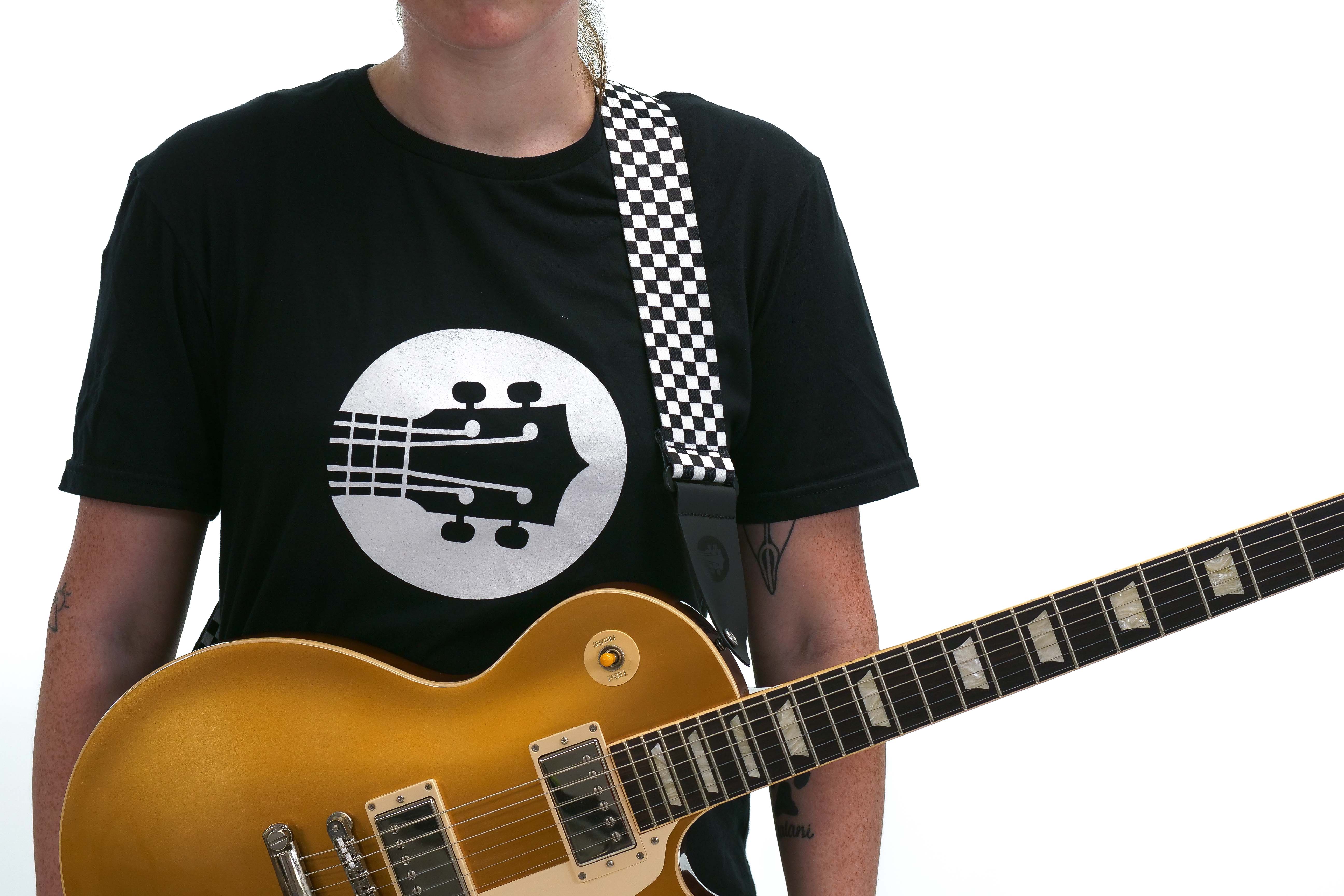 Terry Carter Music Store 2 Inch Sublimation Guitar and Ukulele Strap - CHECKERBOARD