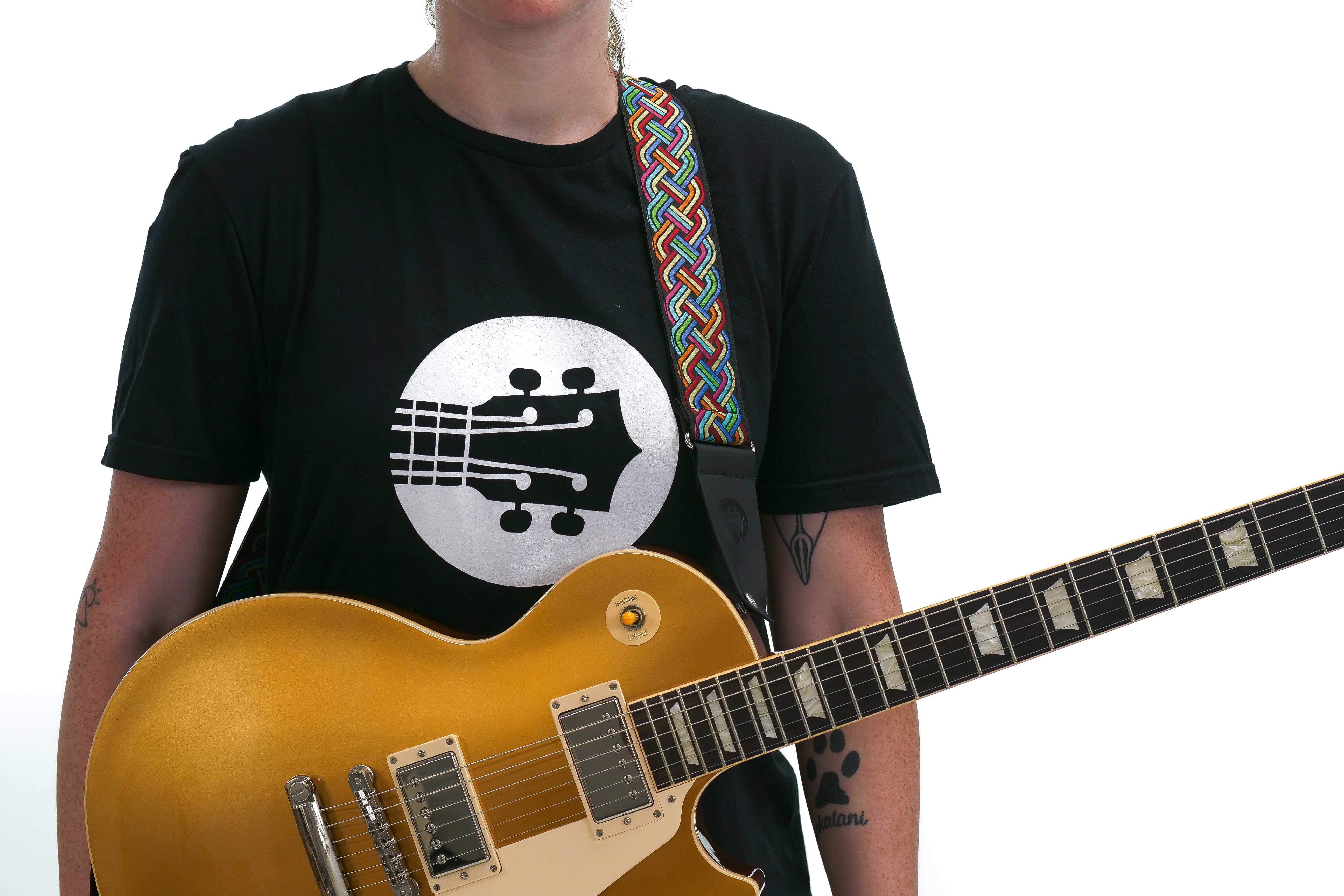 Terry Carter Music Store 2 Inch Deluxe Jacquard Guitar and Ukulele Strap - RETRO BAND