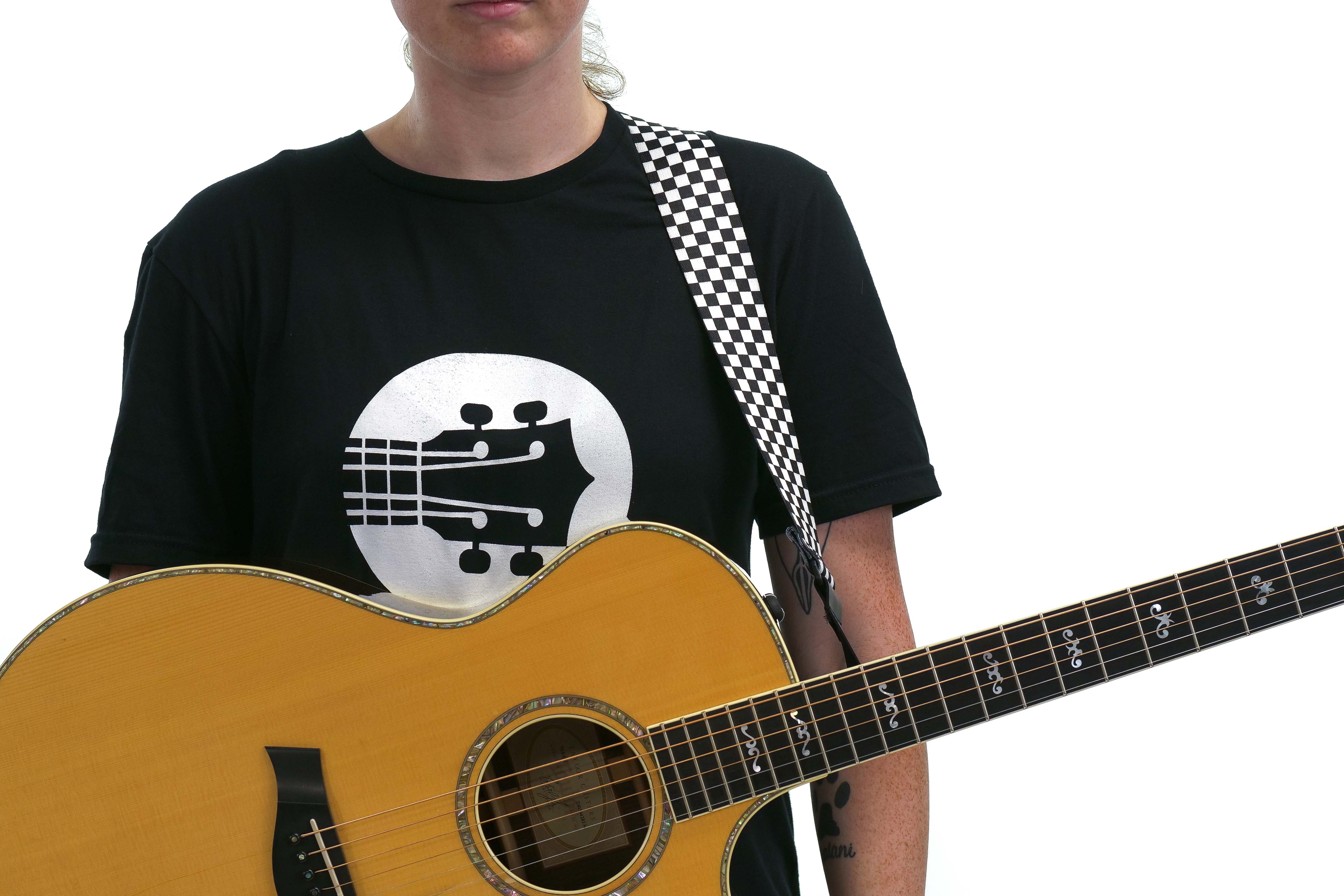 Terry Carter Music Store 2 Inch Sublimation Guitar and Ukulele Strap - CHECKERBOARD