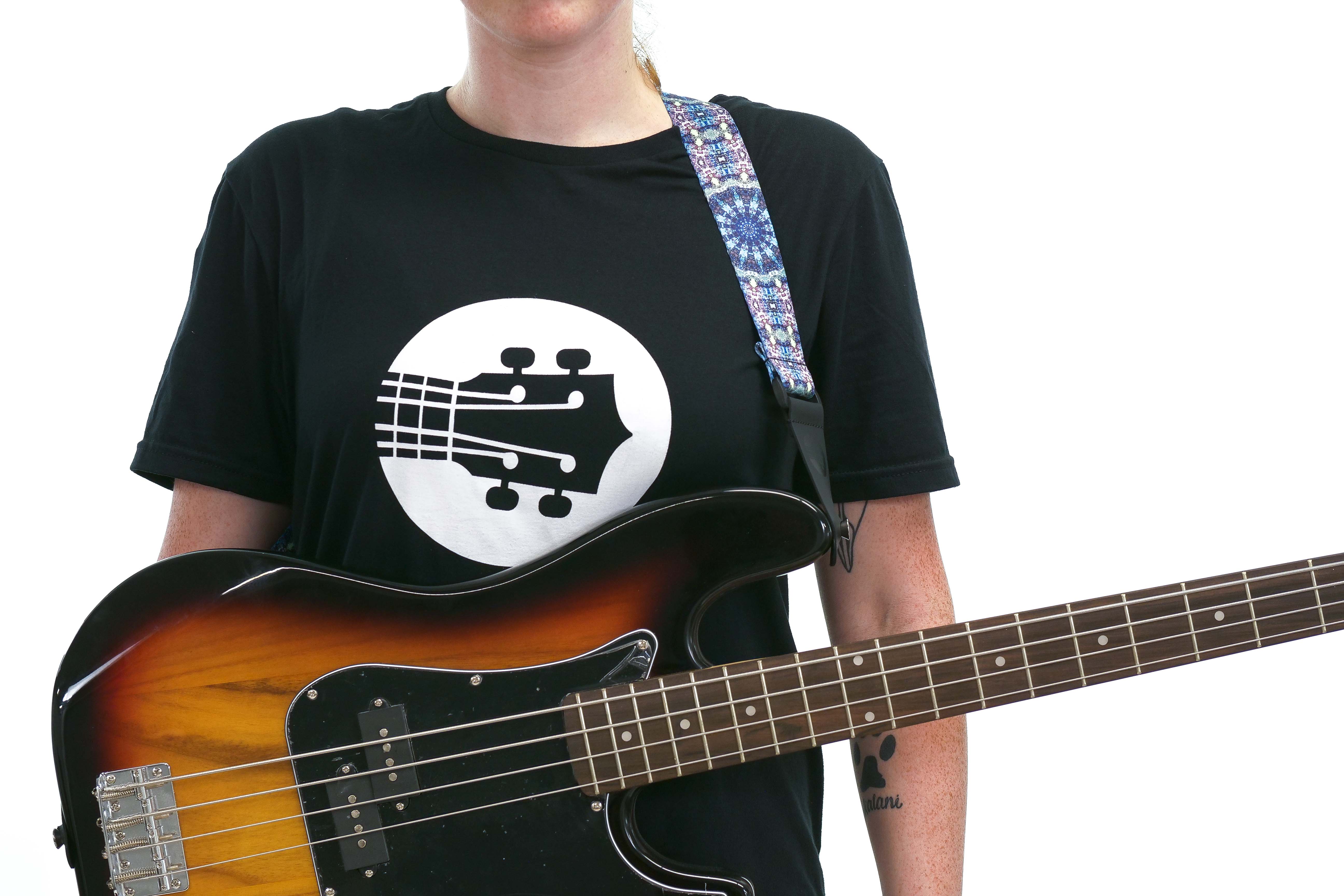 Terry Carter Music Store 1.5 Inch Poly Ukulele and Guitar Strap - Blue Kaleidoscope