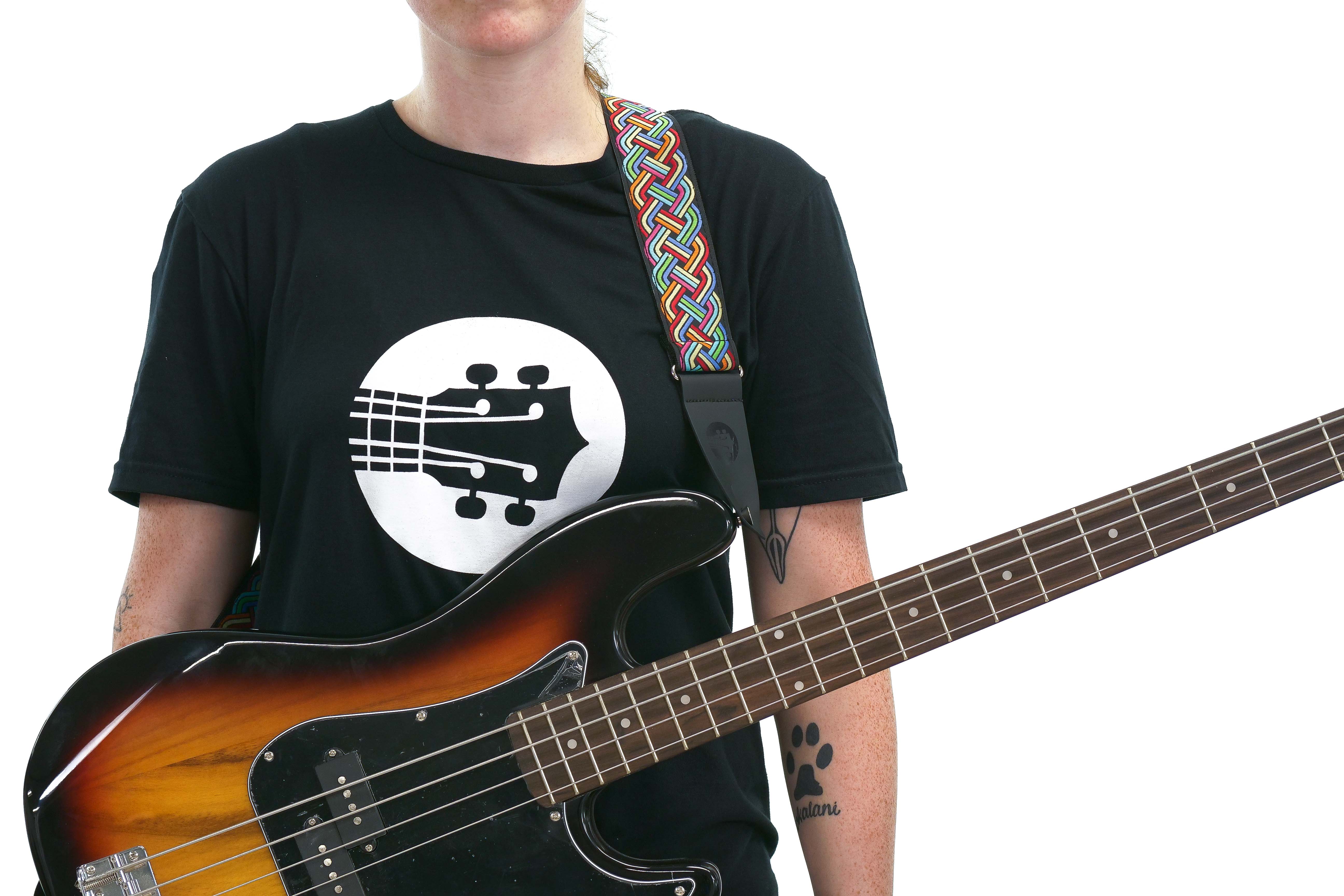 Terry Carter Music Store 2 Inch Deluxe Jacquard Guitar and Ukulele Strap - RETRO BAND