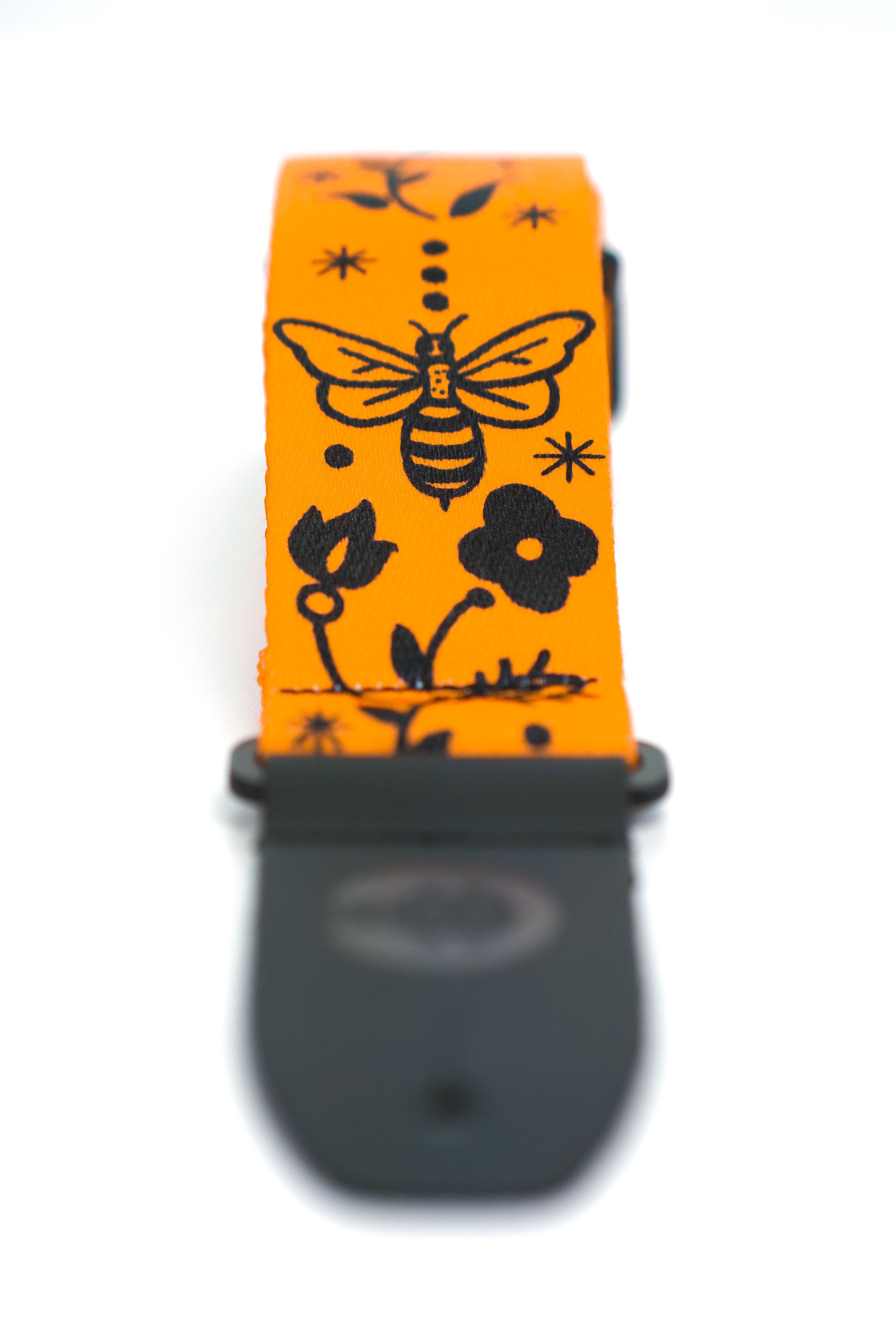 Terry Carter Music Store 2 Inch Sublimation Guitar and Ukulele Strap - YELLOW/BLACK BEES