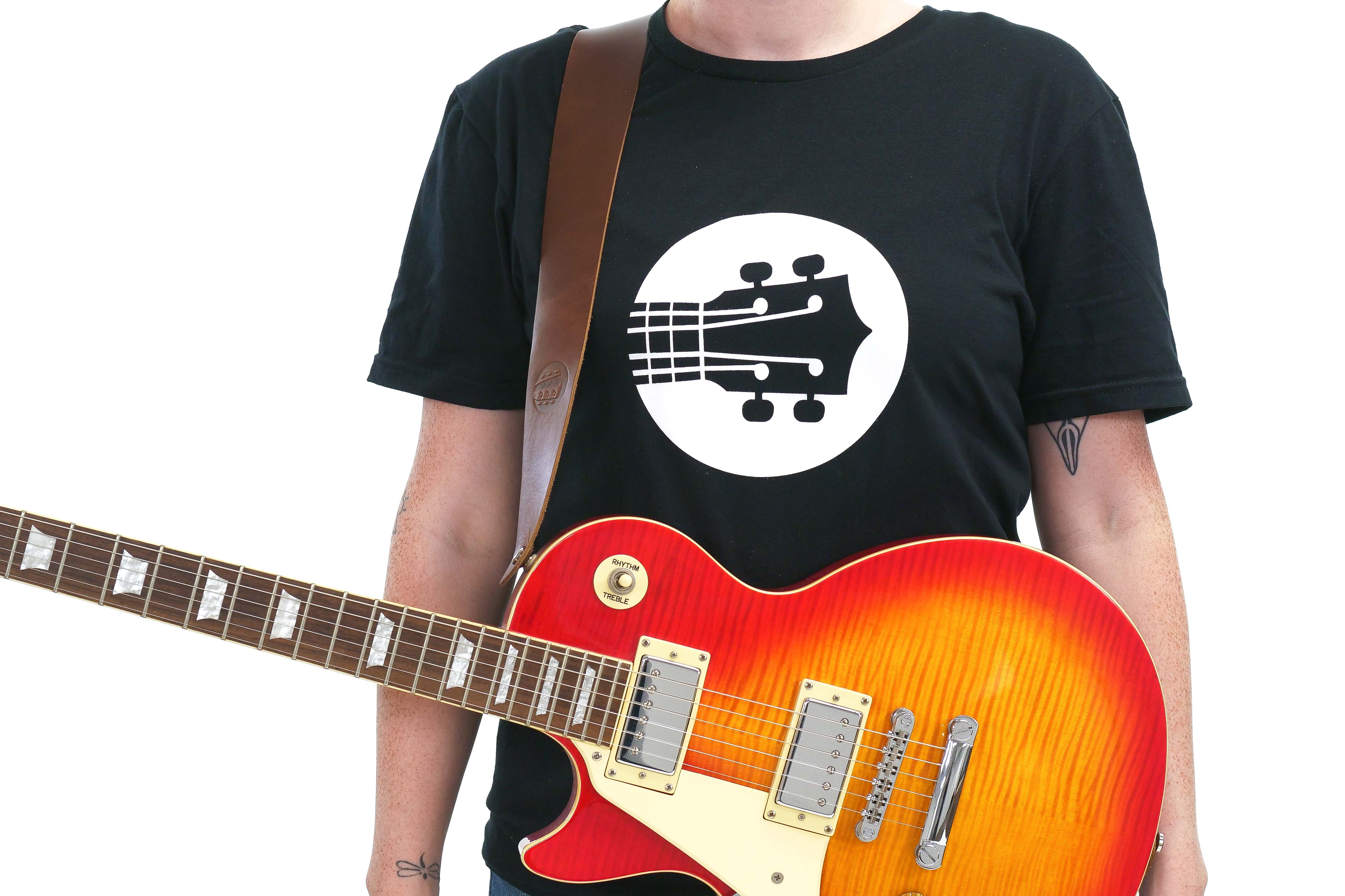 Terry Carter Music Store 2 Inch Leather Guitar Strap - BROWN