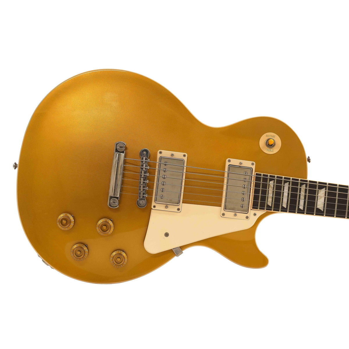 Pre-owned Gibson 2019 Les Paul Standard 50's Goldtop electric guitar, full front view