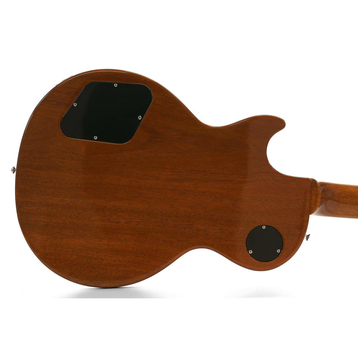 Gibson 2019 Les Paul Standard 50's Goldtop, full back view with mahogany back and control cavity cover