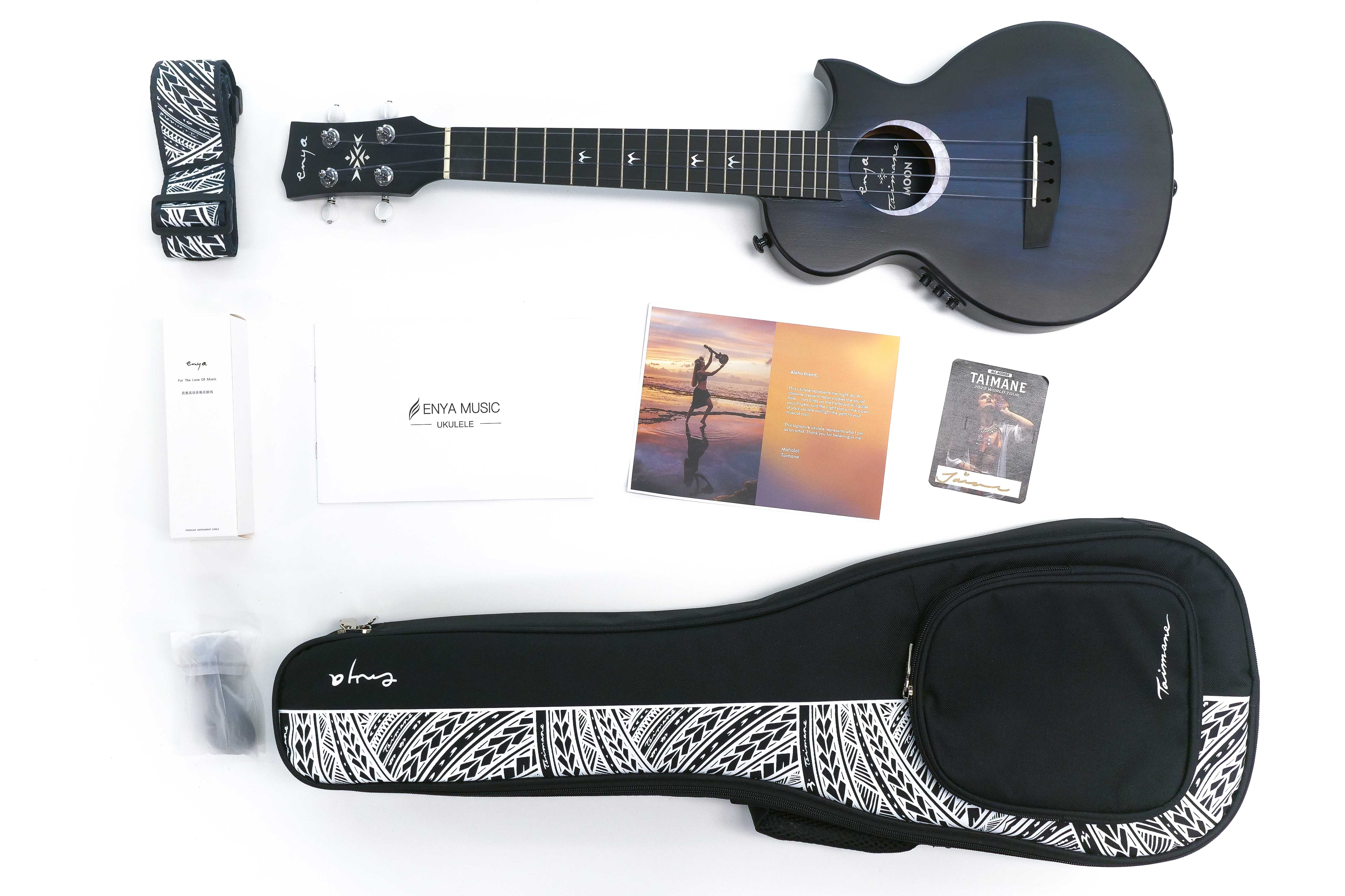 Enya Taimane Signature Blue Tenor Ukulele