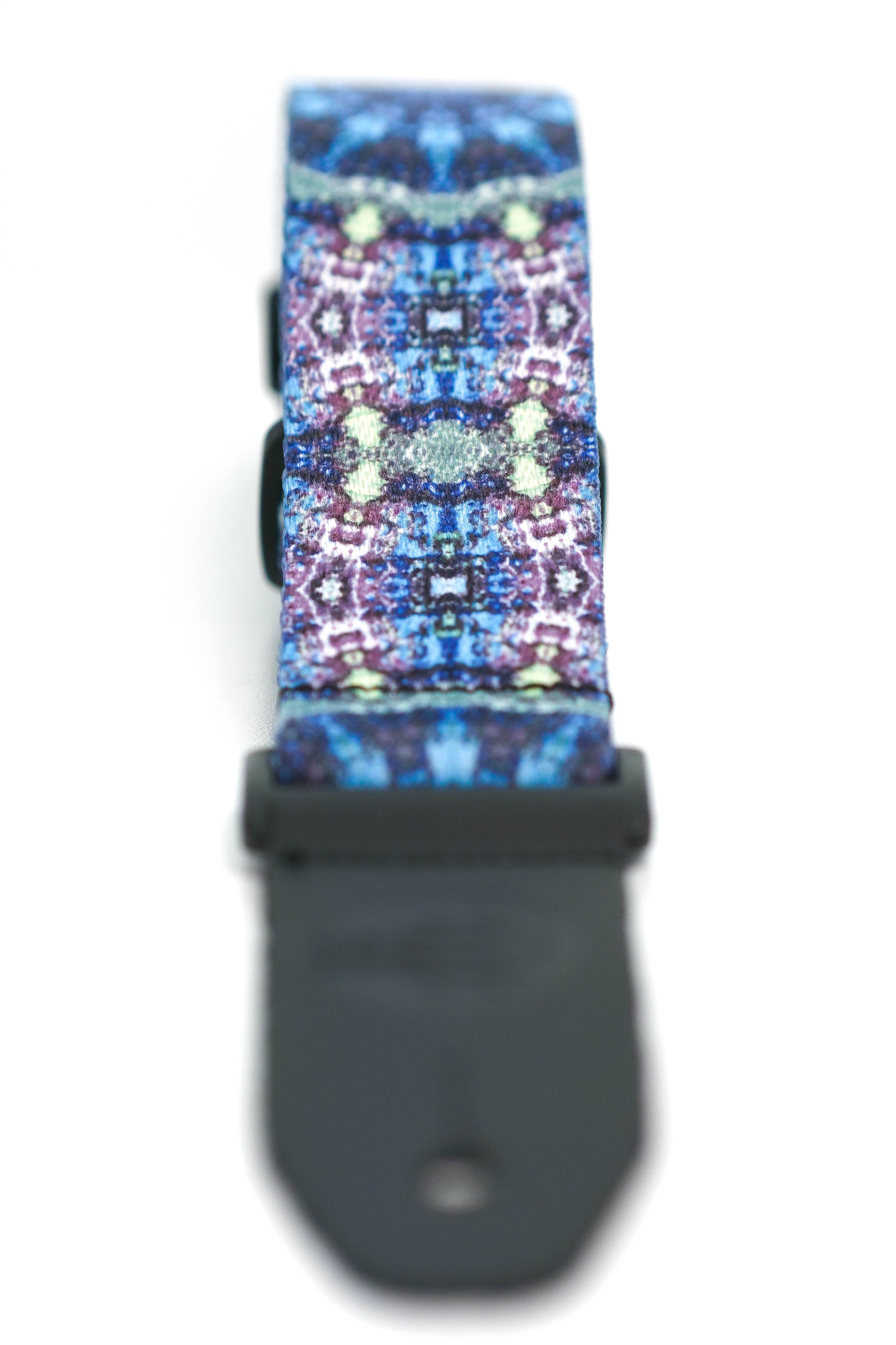 Terry Carter Music Store 1.5 Inch Poly Ukulele and Guitar Strap - Blue Kaleidoscope