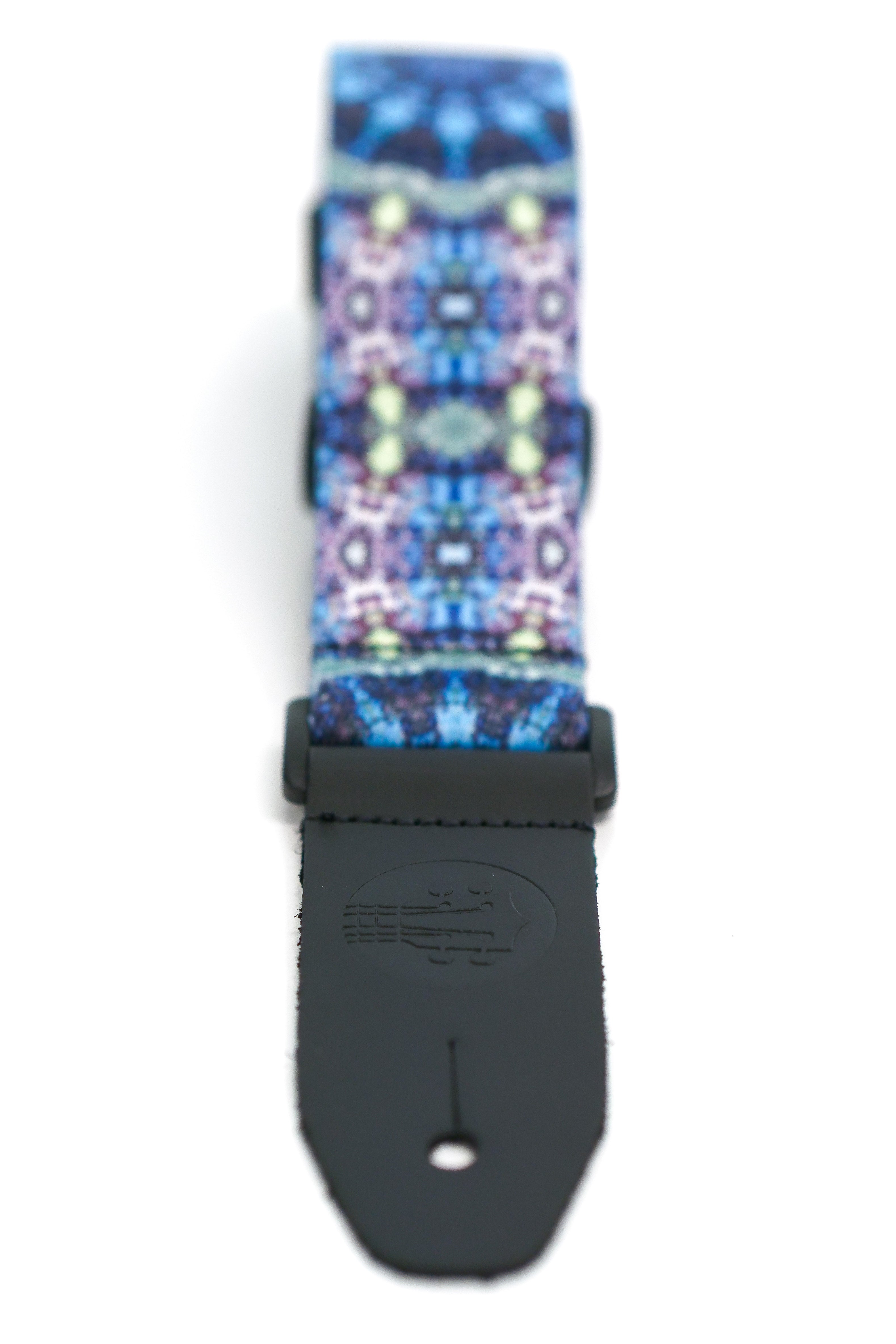Terry Carter Music Store 1.5 Inch Poly Ukulele and Guitar Strap - Blue Kaleidoscope