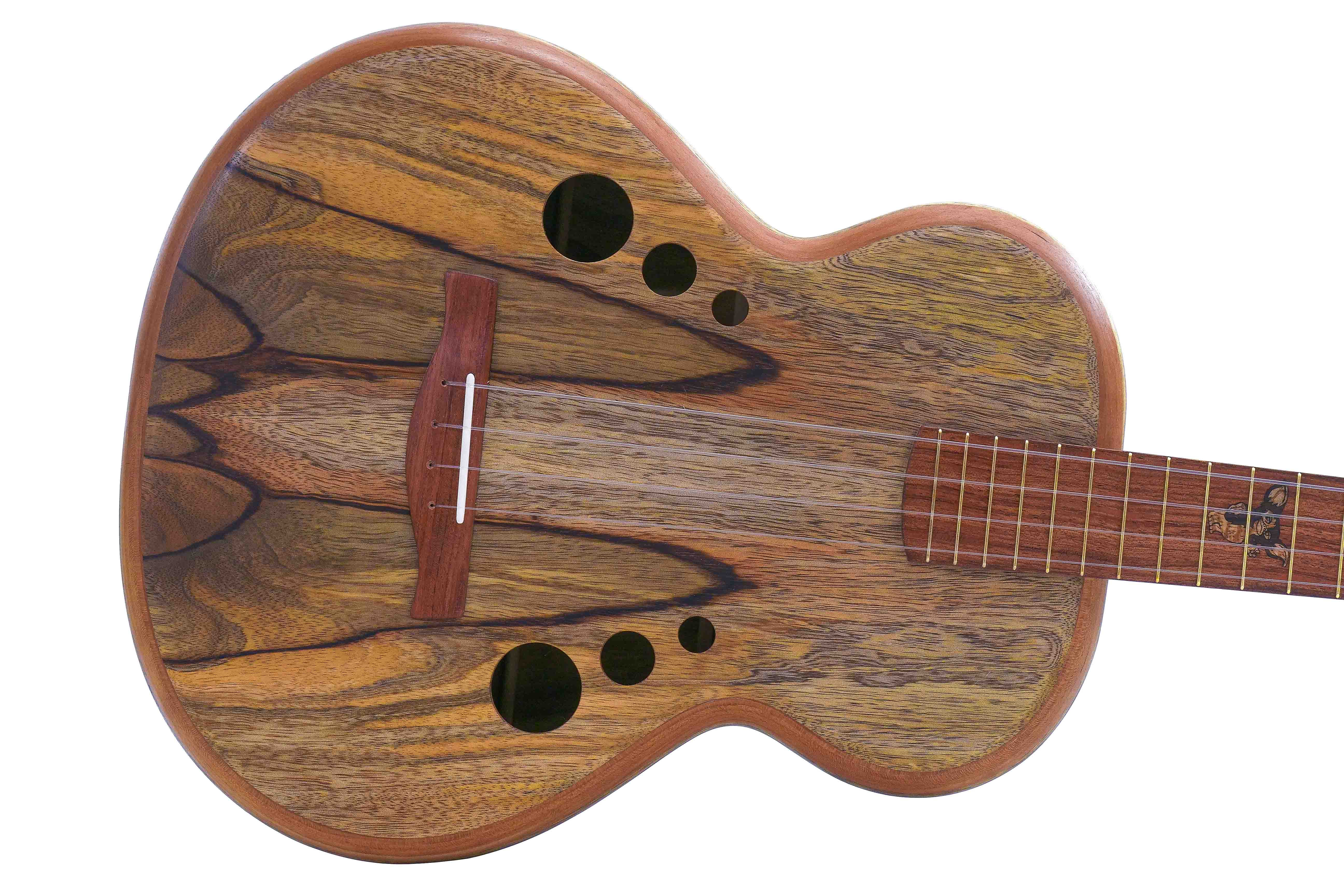 Tyde Music Custom Baritone Ukulele Stunning Spalted Mango "Gremlin"
