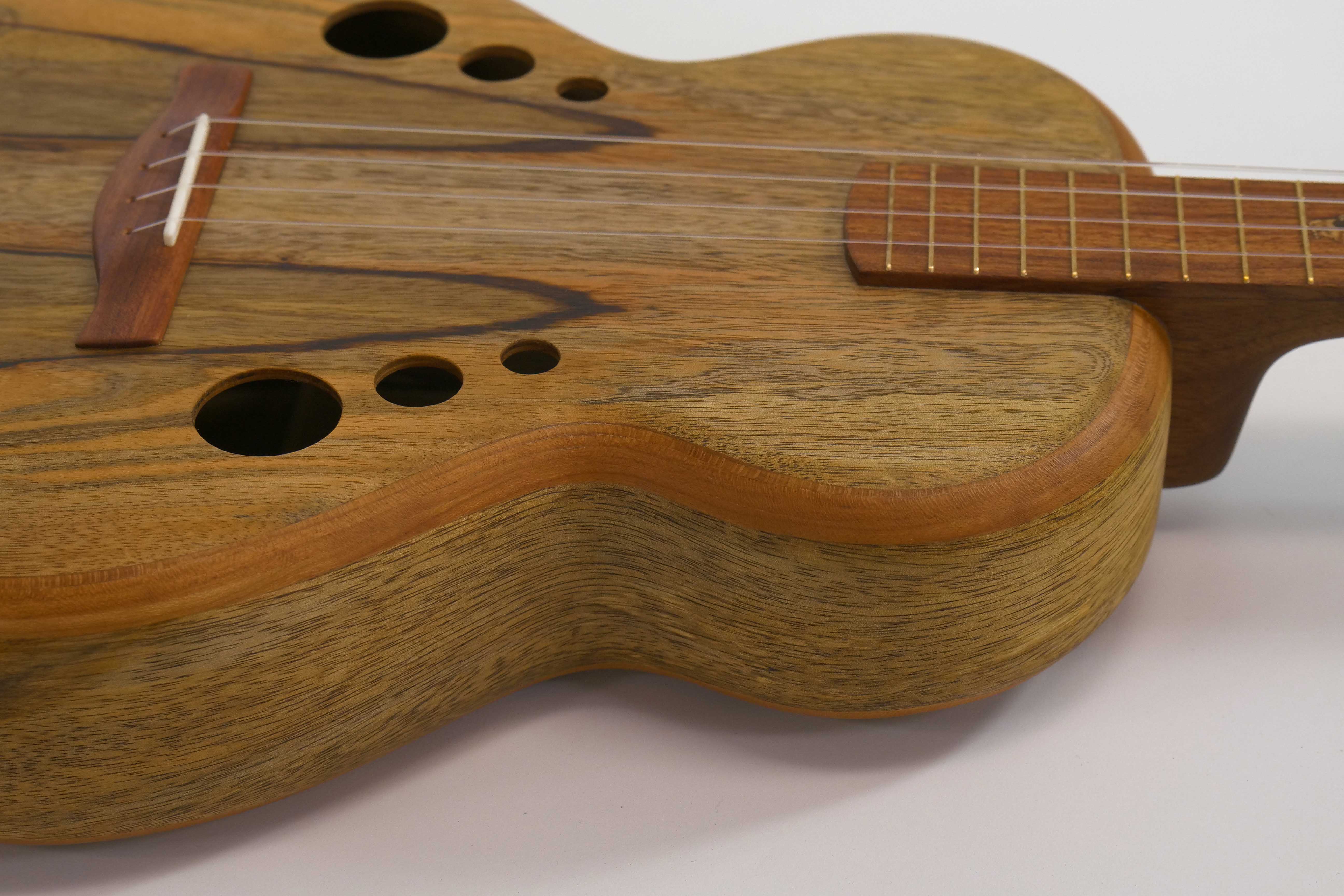 Tyde Music Custom Baritone Ukulele Stunning Spalted Mango "Gremlin"