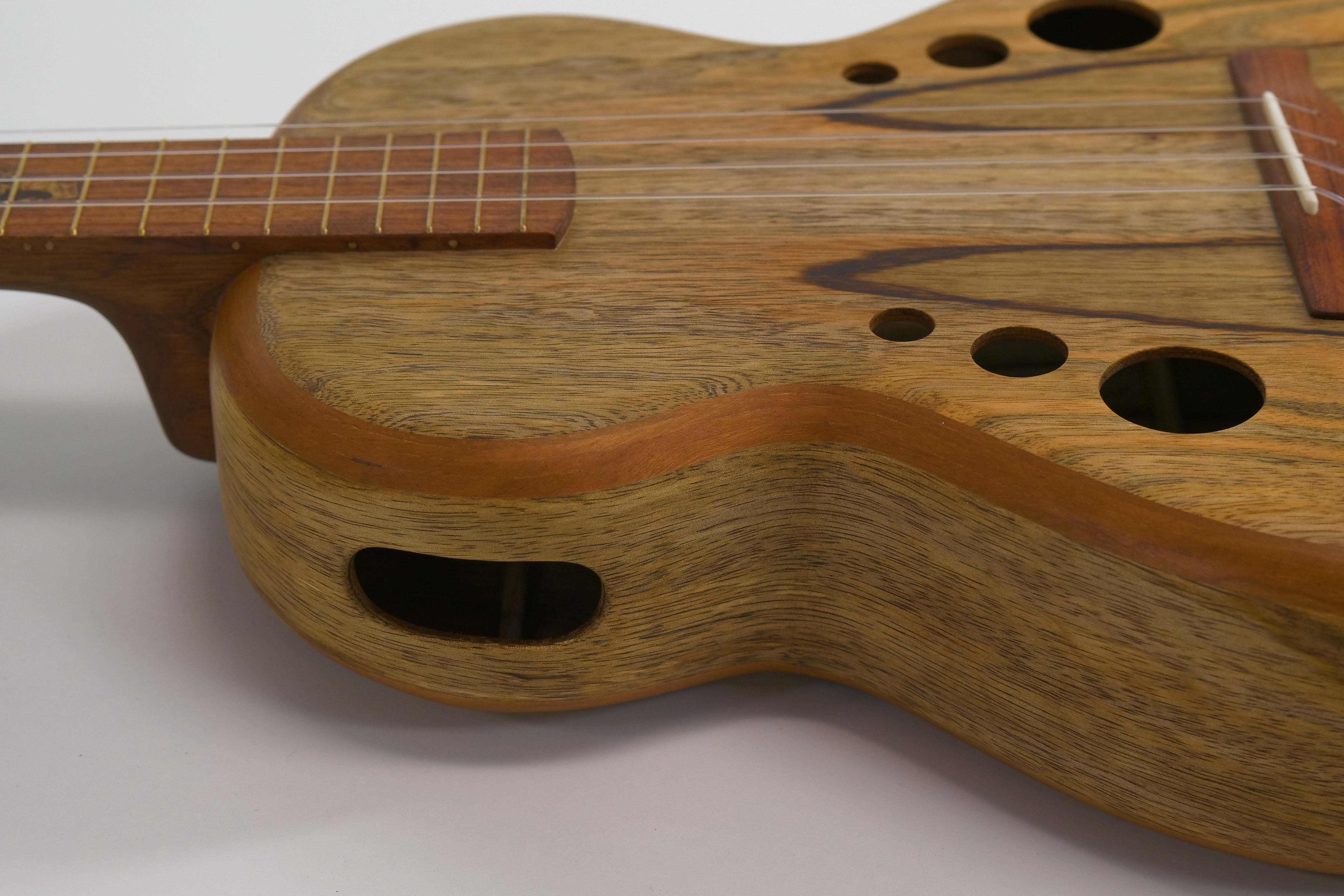 Tyde Music Custom Baritone Ukulele Stunning Spalted Mango "Gremlin"